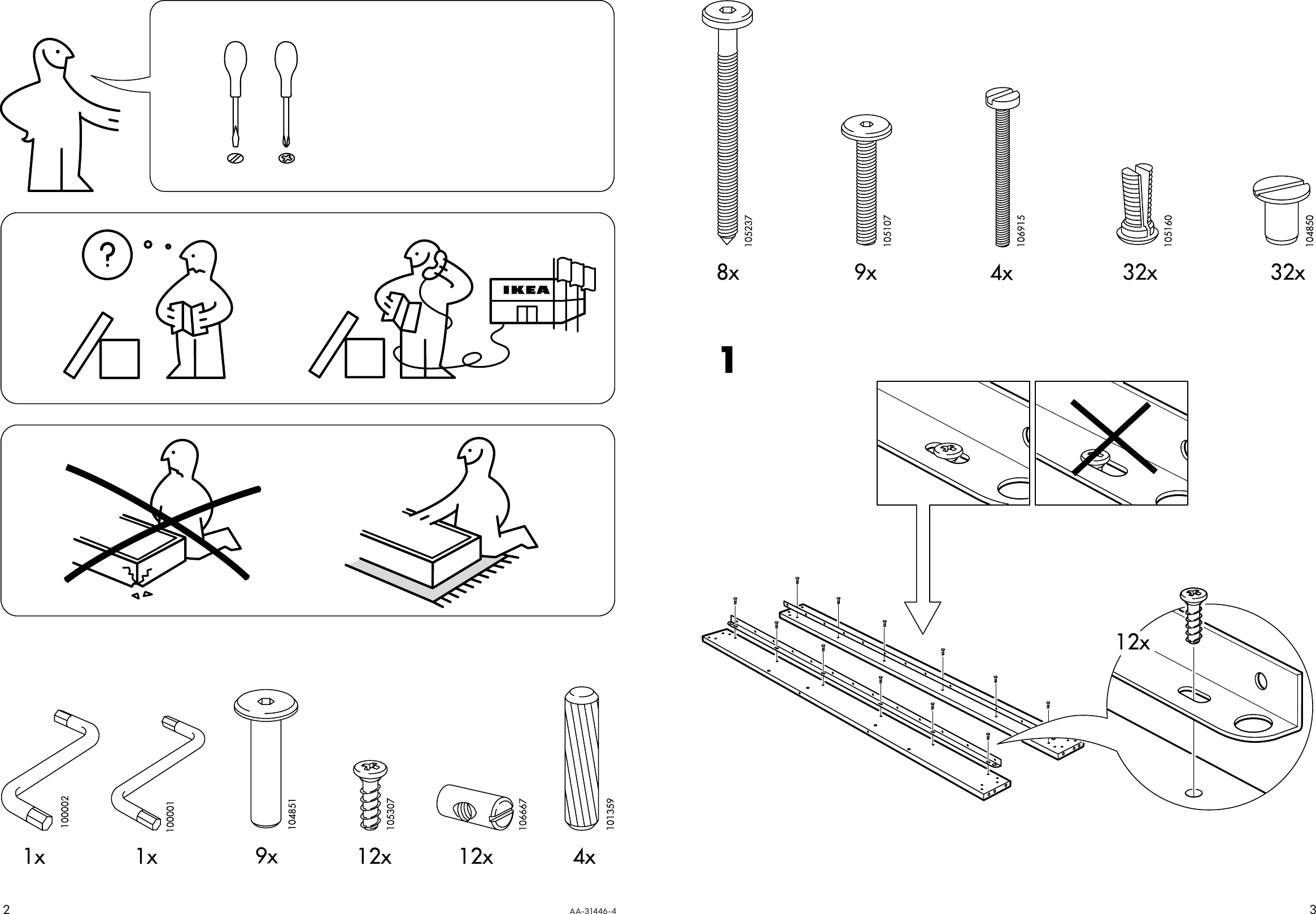 Page 2 of 2 - Ikea Ikea-Lo-Bed-Frame-Twin-Assembly-Instruction