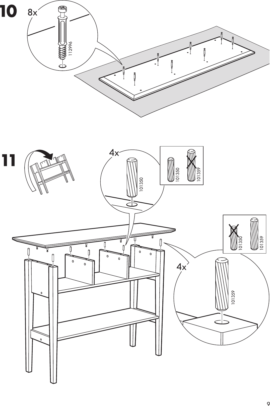 Page 9 of 12 - Ikea Ikea-Lyckhem-Occational-Table-Assembly-Instruction