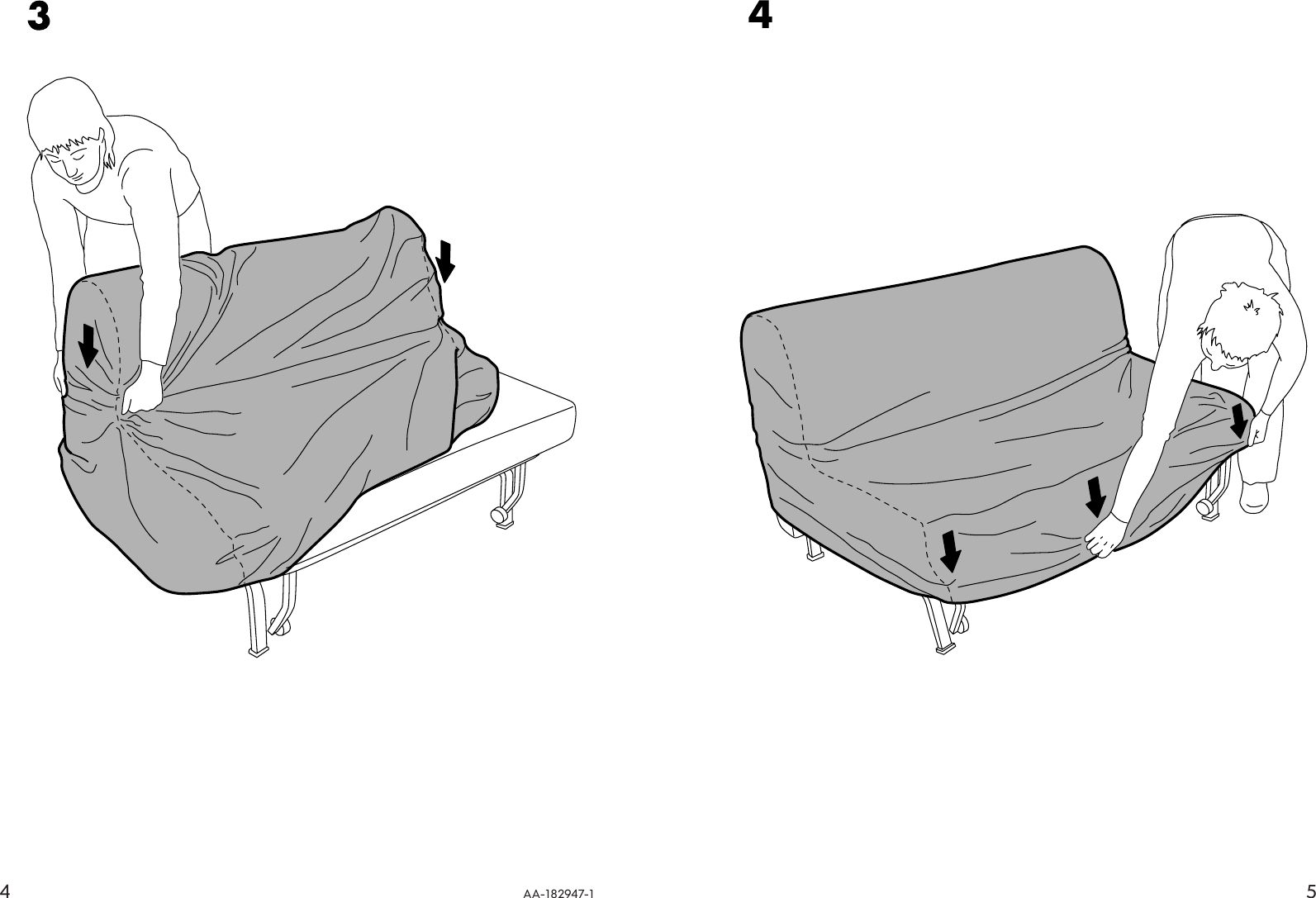 Ikea Lycksele Cover Loveseat Bed Assembly Instruction 5