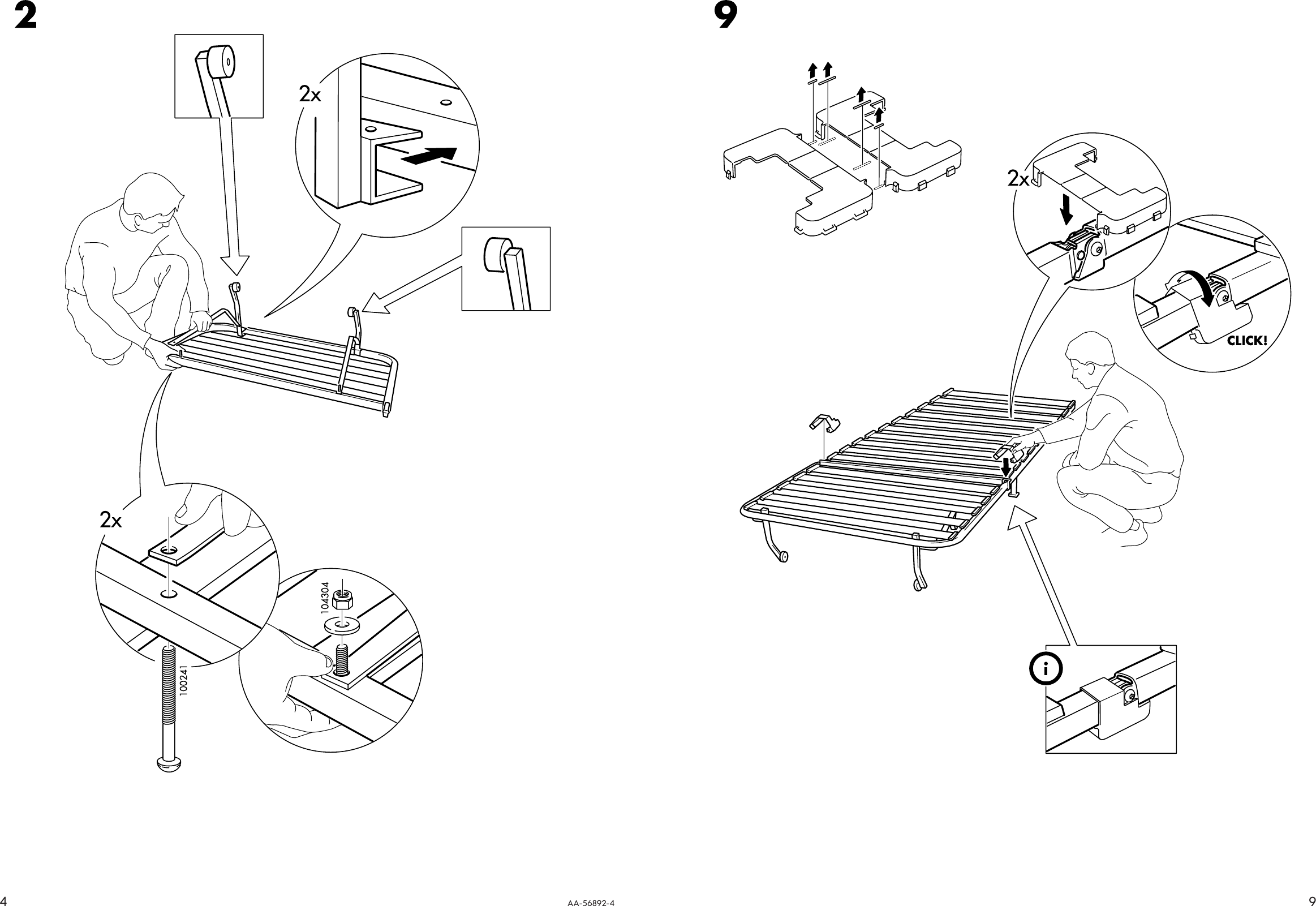 Page 4 of 6 - Ikea Ikea-Lycksele-Frame-Chair-Bed-Assembly-Instruction