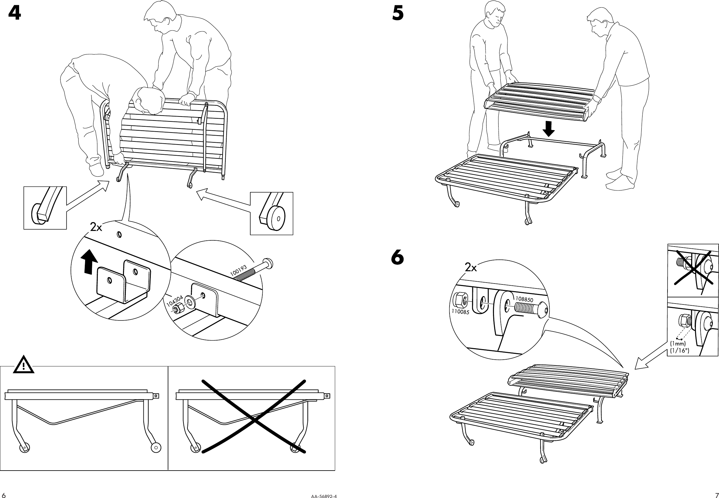 Page 6 of 6 - Ikea Ikea-Lycksele-Frame-Chair-Bed-Assembly-Instruction