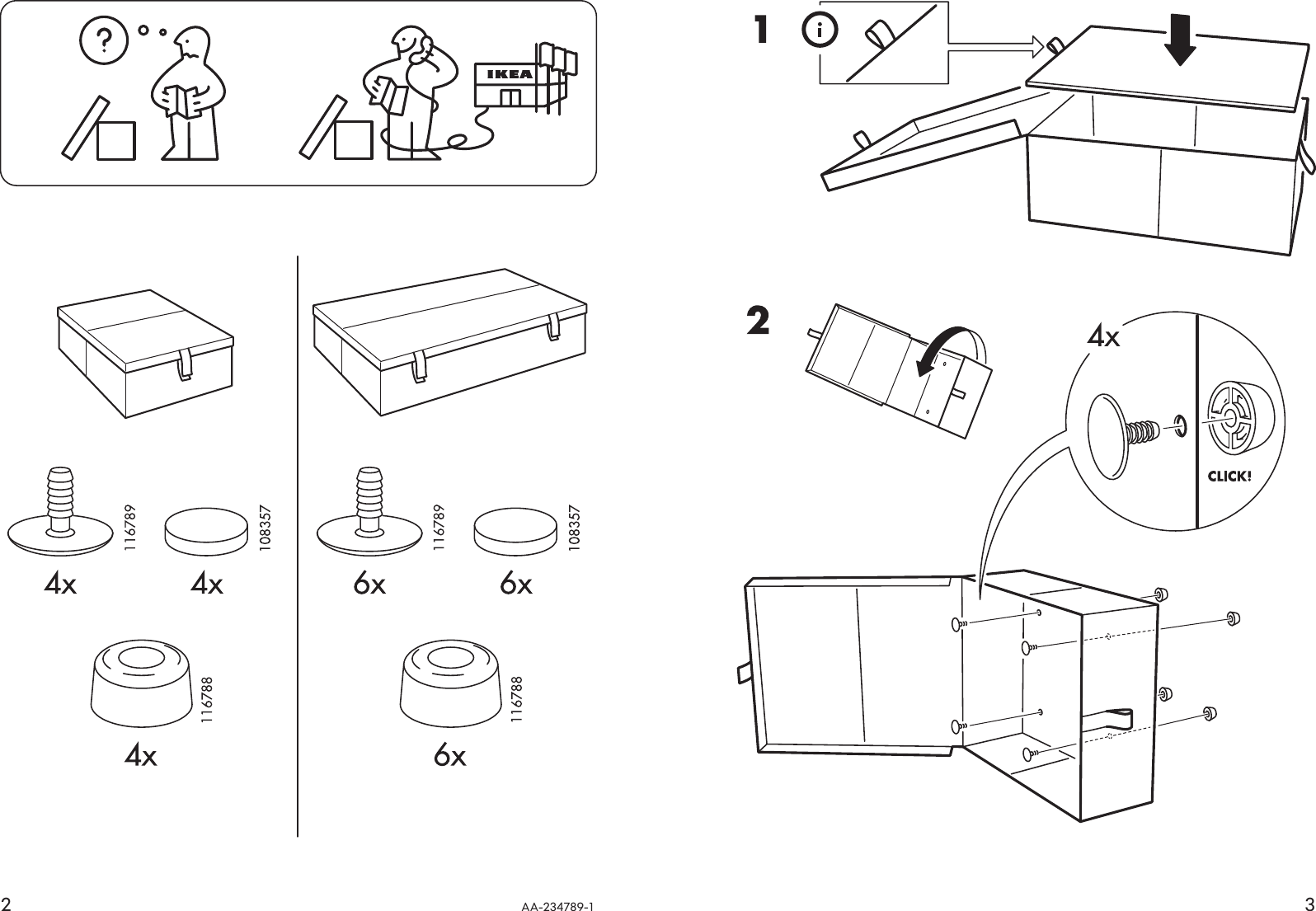 Page 2 of 2 - Ikea Ikea-Lycksele-Storage-Case-Assembly-Instruction