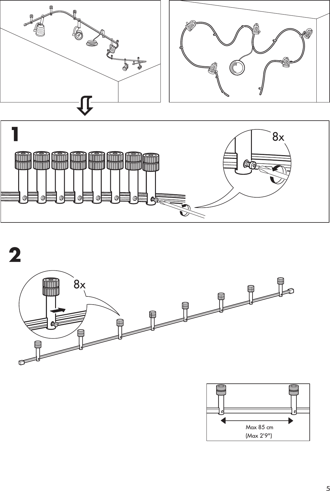 Page 5 of 12 - Ikea Ikea-Magnesium-Spotlight-System-Assembly-Instruction