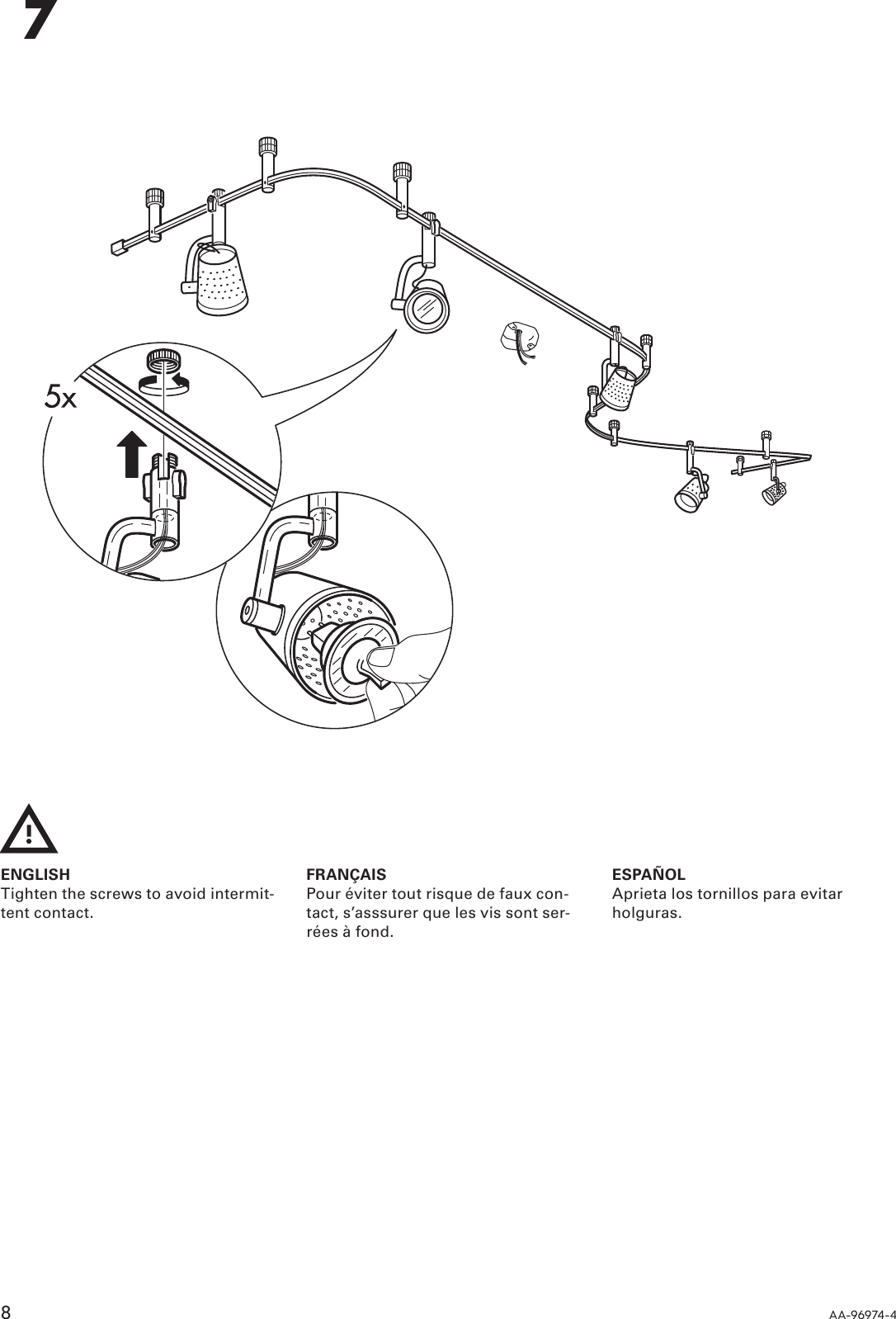 Page 8 of 12 - Ikea Ikea-Magnesium-Spotlight-System-Assembly-Instruction