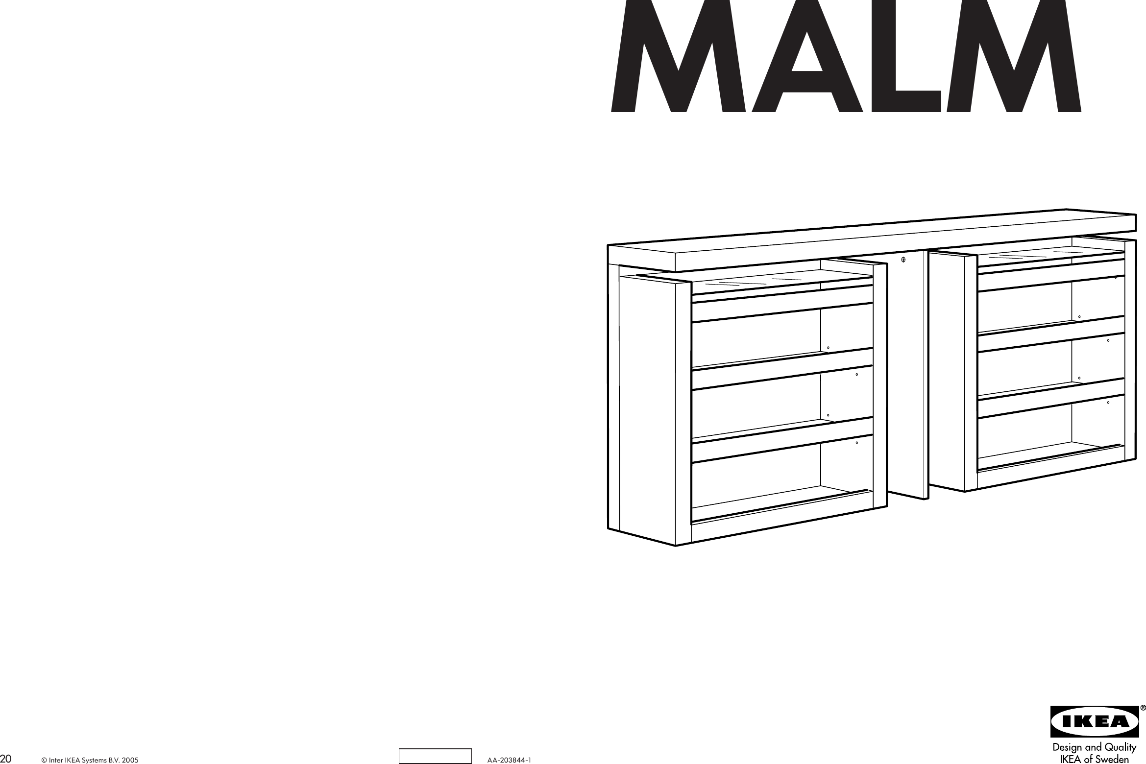 Page 1 of 10 - Ikea Ikea-Malm-3-Piece-Headboard-Bed-Shelf-Set-Queen-Assembly-Instruction