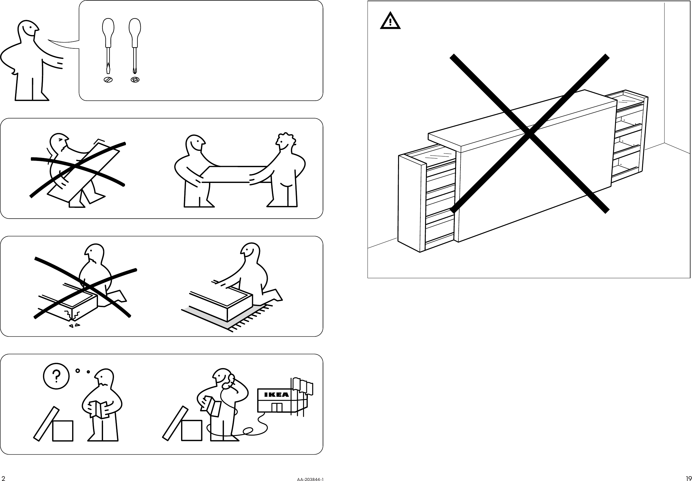 Page 2 of 10 - Ikea Ikea-Malm-3-Piece-Headboard-Bed-Shelf-Set-Queen-Assembly-Instruction