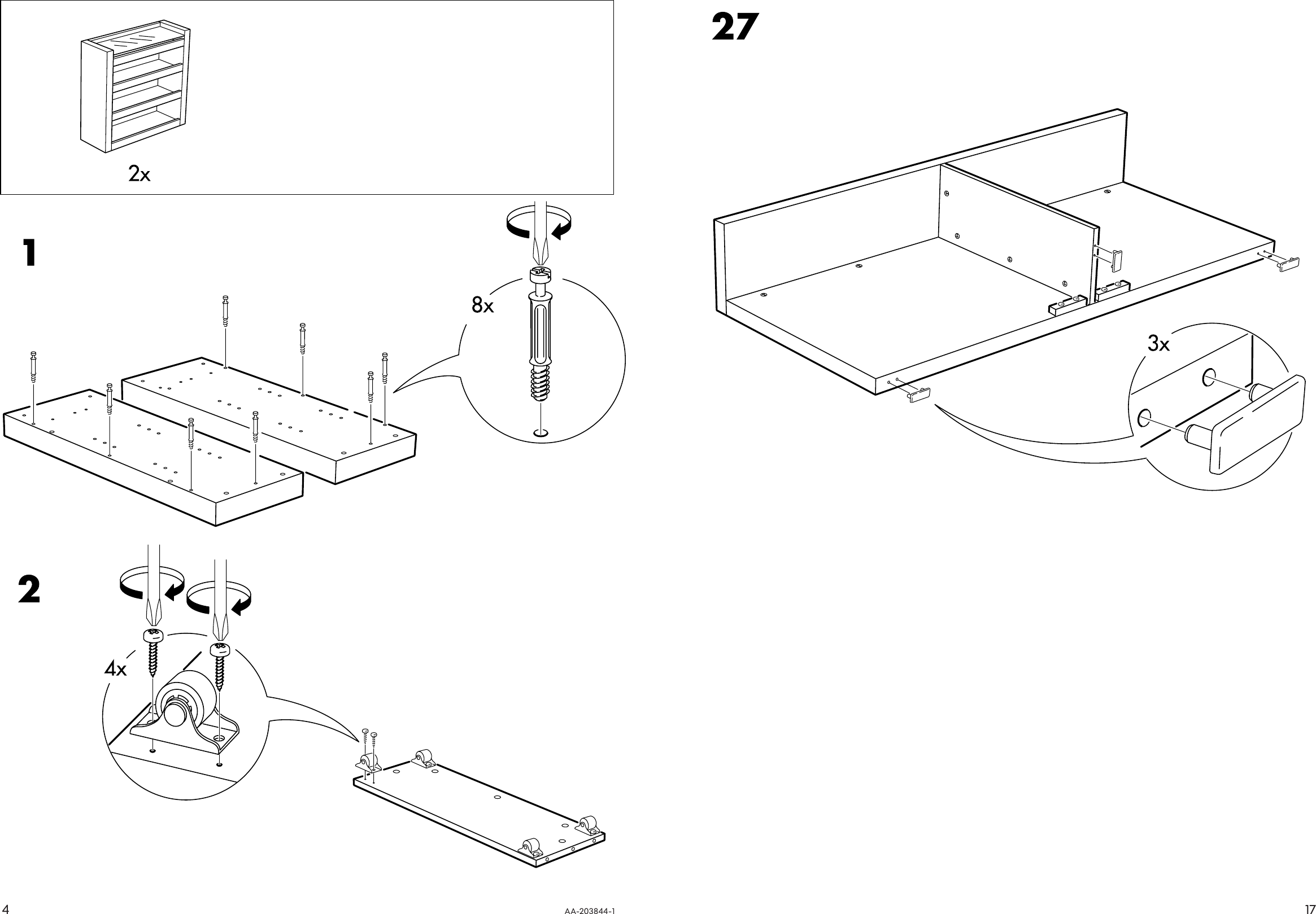 Page 4 of 10 - Ikea Ikea-Malm-3-Piece-Headboard-Bed-Shelf-Set-Queen-Assembly-Instruction