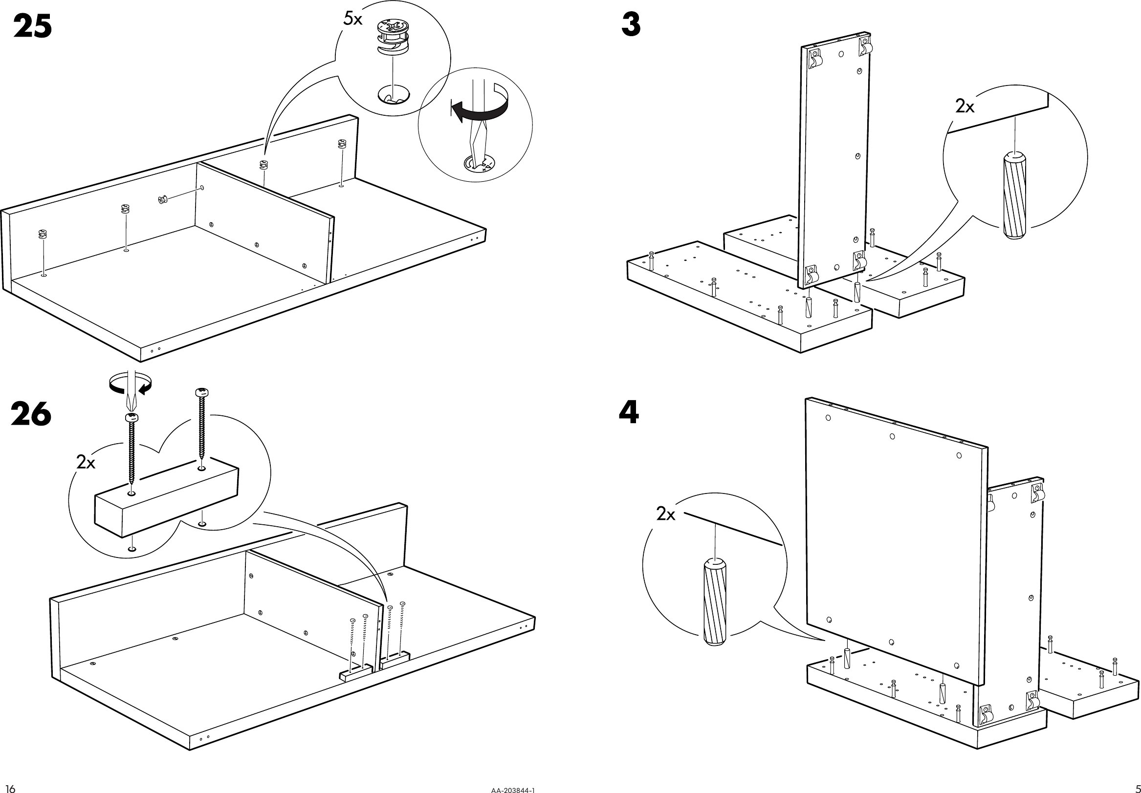 Page 5 of 10 - Ikea Ikea-Malm-3-Piece-Headboard-Bed-Shelf-Set-Queen-Assembly-Instruction