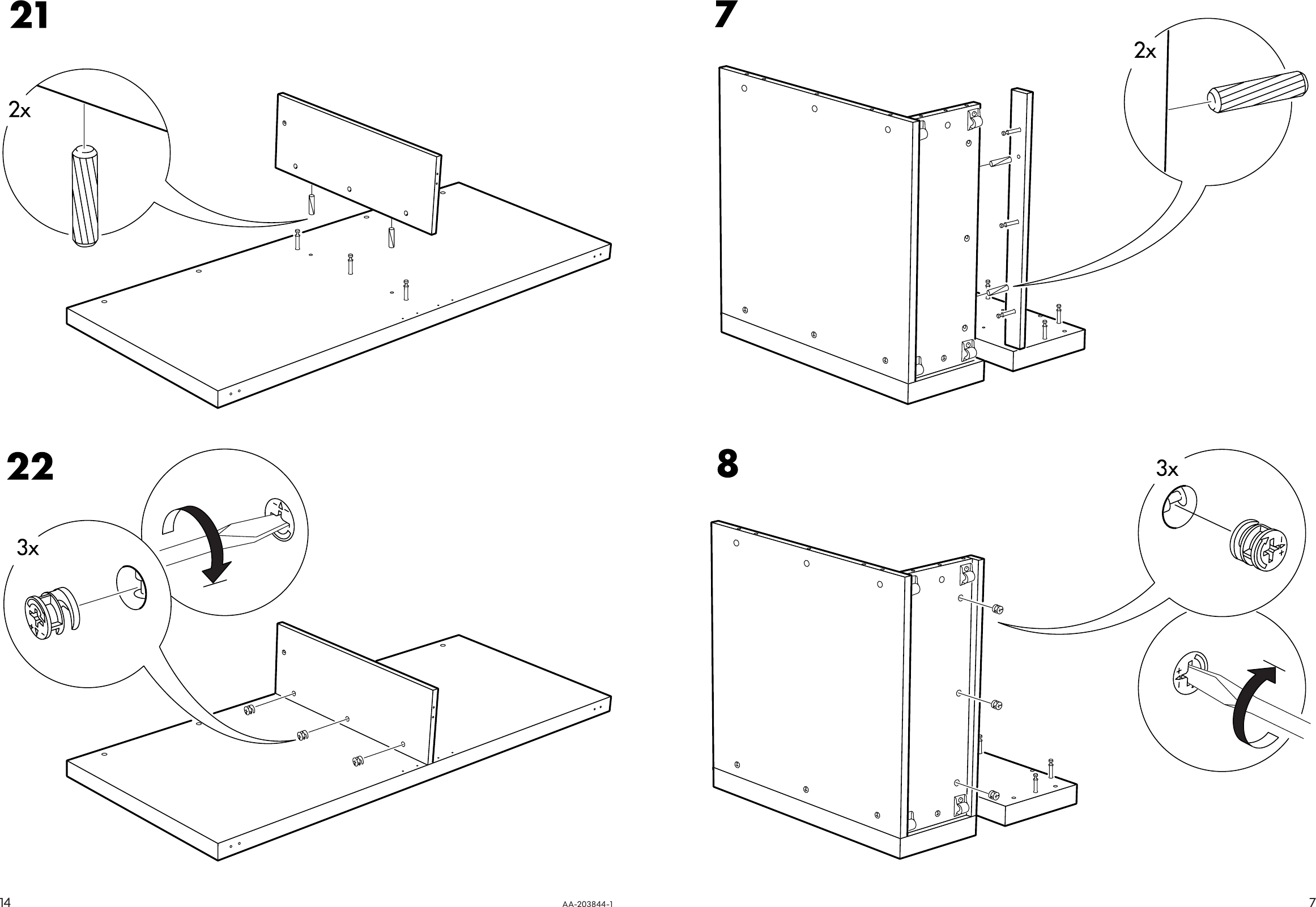 Page 7 of 10 - Ikea Ikea-Malm-3-Piece-Headboard-Bed-Shelf-Set-Queen-Assembly-Instruction