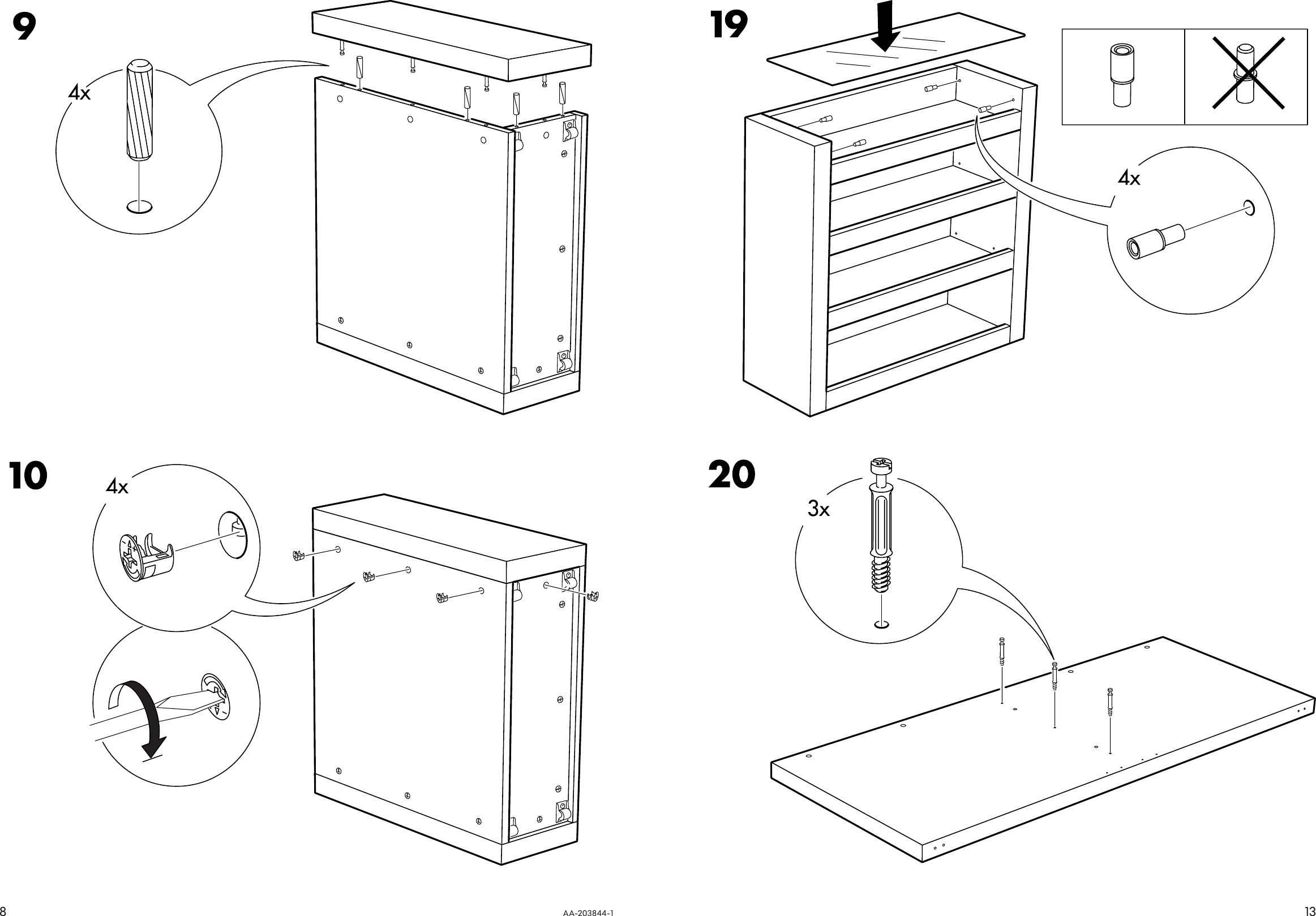 Page 8 of 10 - Ikea Ikea-Malm-3-Piece-Headboard-Bed-Shelf-Set-Queen-Assembly-Instruction