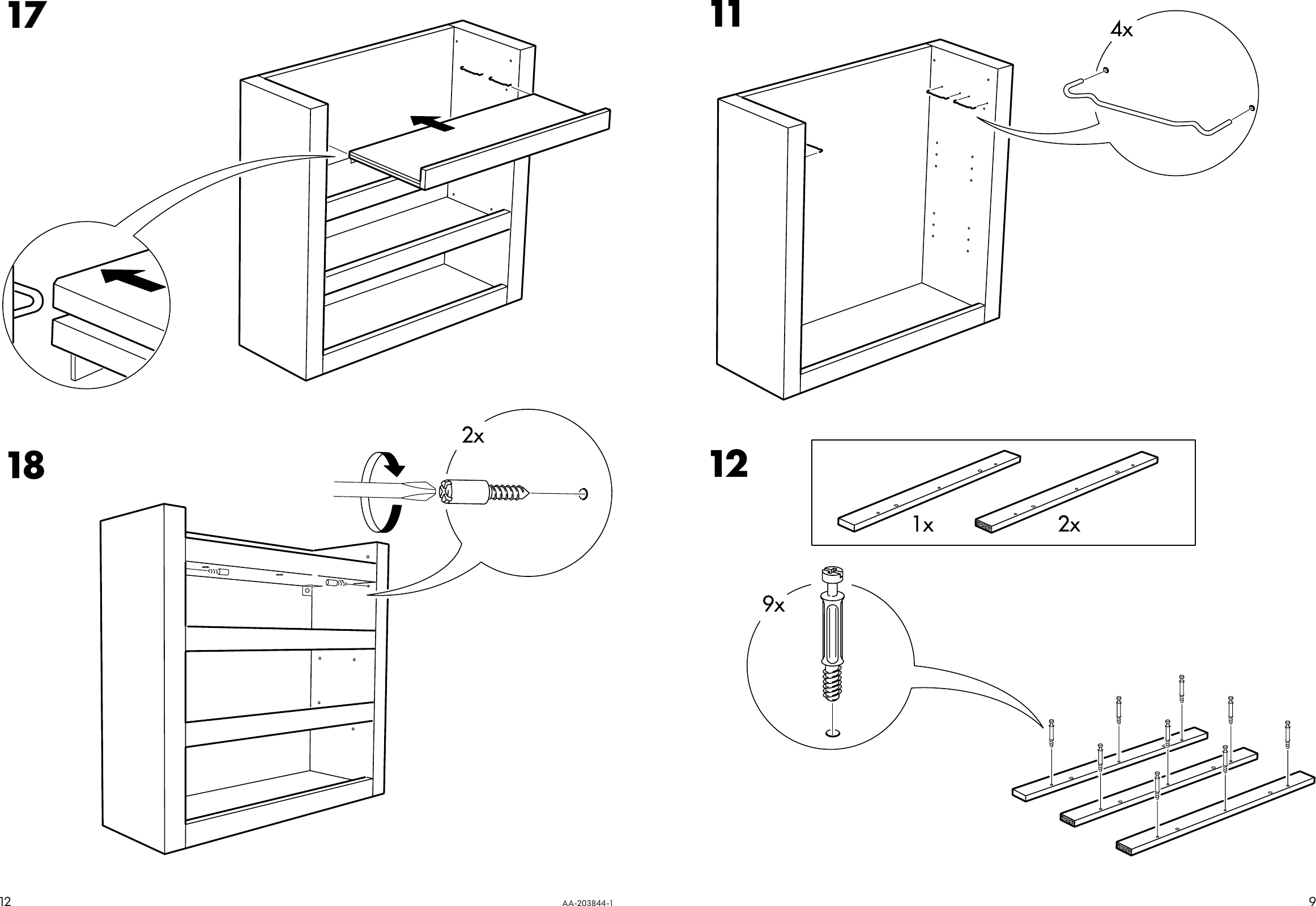 Page 9 of 10 - Ikea Ikea-Malm-3-Piece-Headboard-Bed-Shelf-Set-Queen-Assembly-Instruction