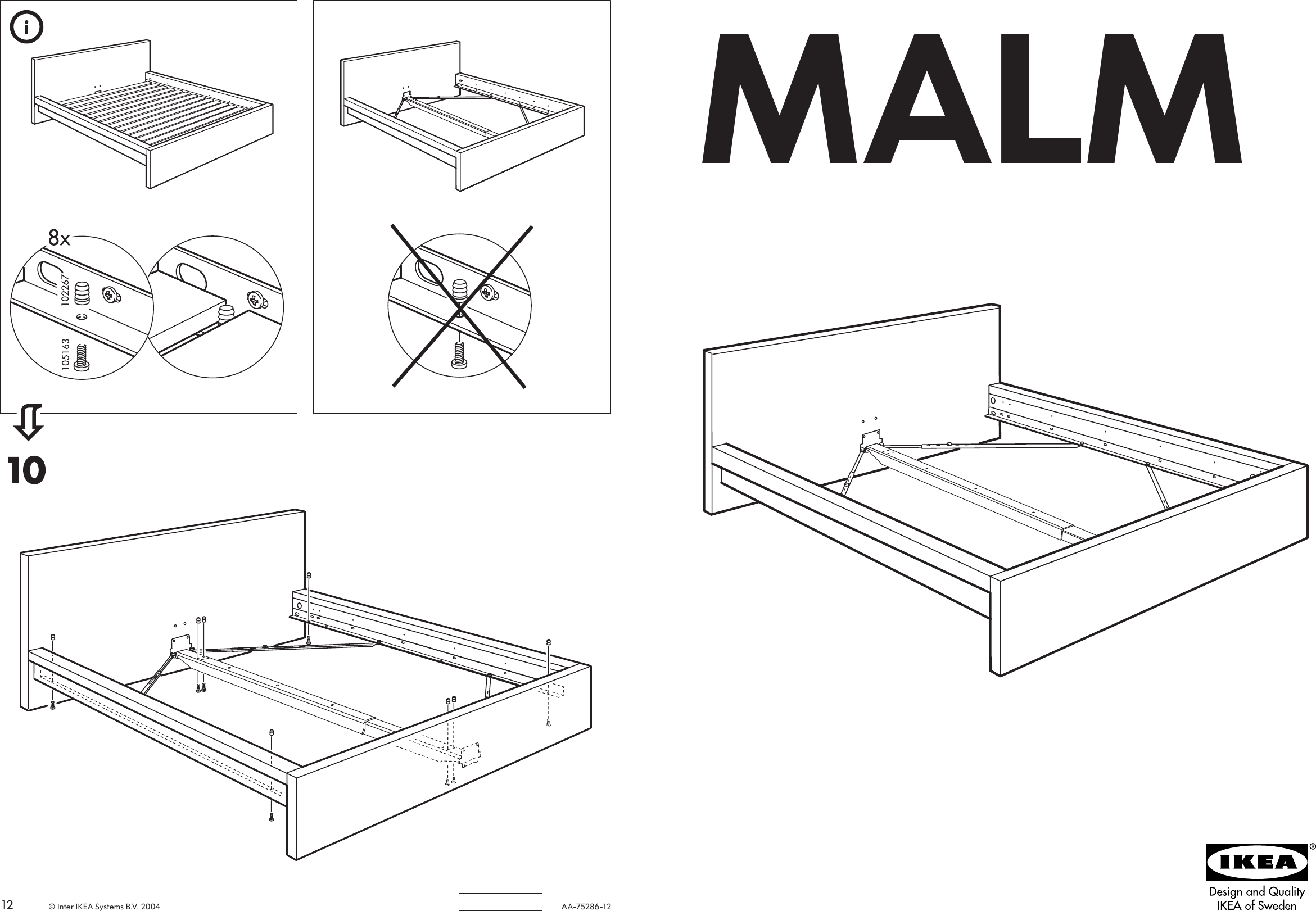 Ikea Malm Bed Frame Queen Assembly, King Bed Frame Assembly Instructions