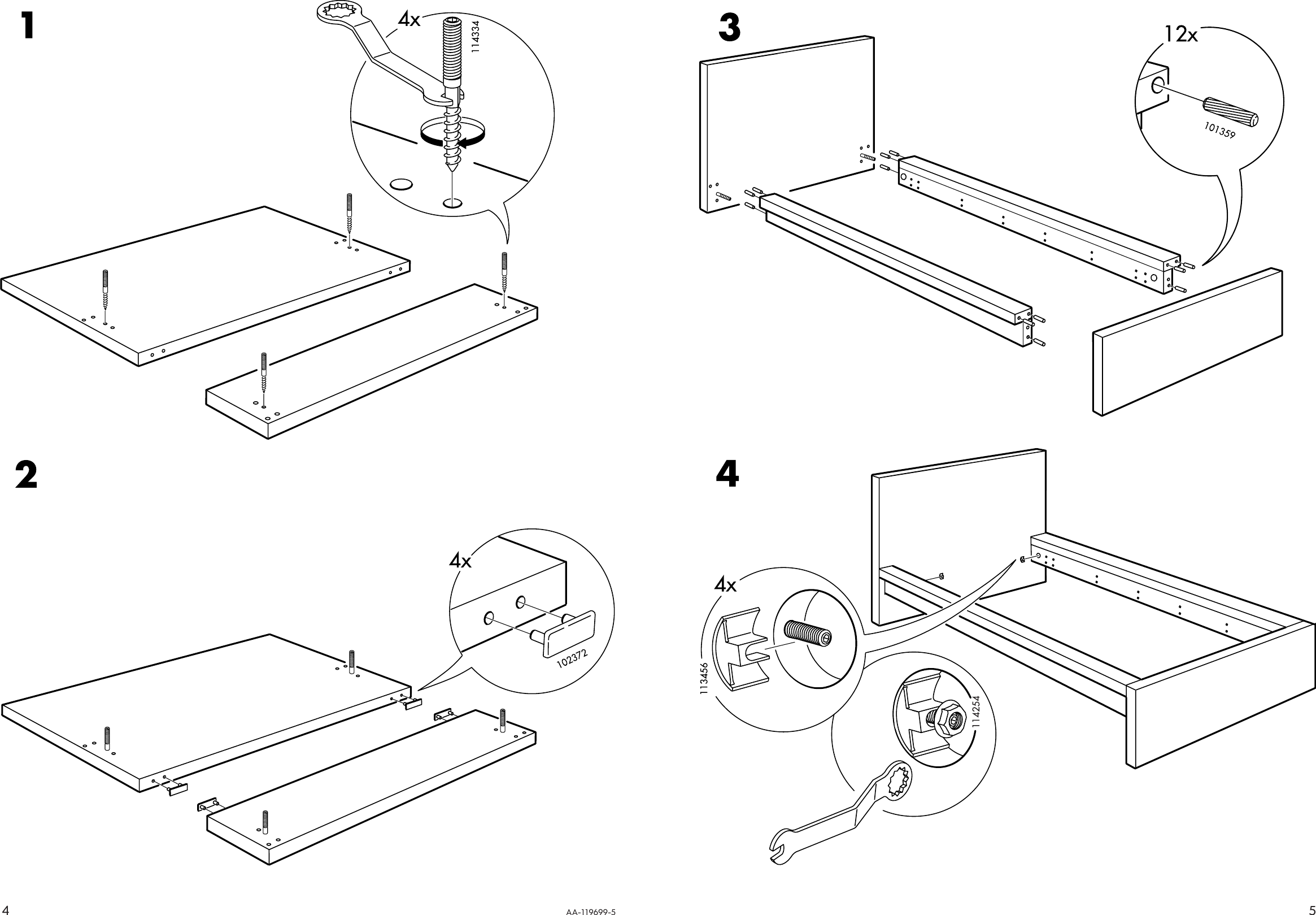 Page 4 of 4 - Ikea Ikea-Malm-Bed-Frame-Twin-Assembly-Instruction