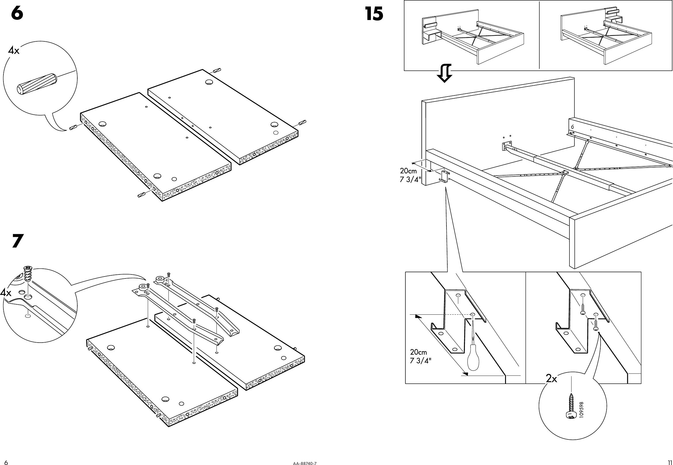 Page 6 of 8 - Ikea Ikea-Malm-Bedside-Table-20X16-Assembly-Instruction
