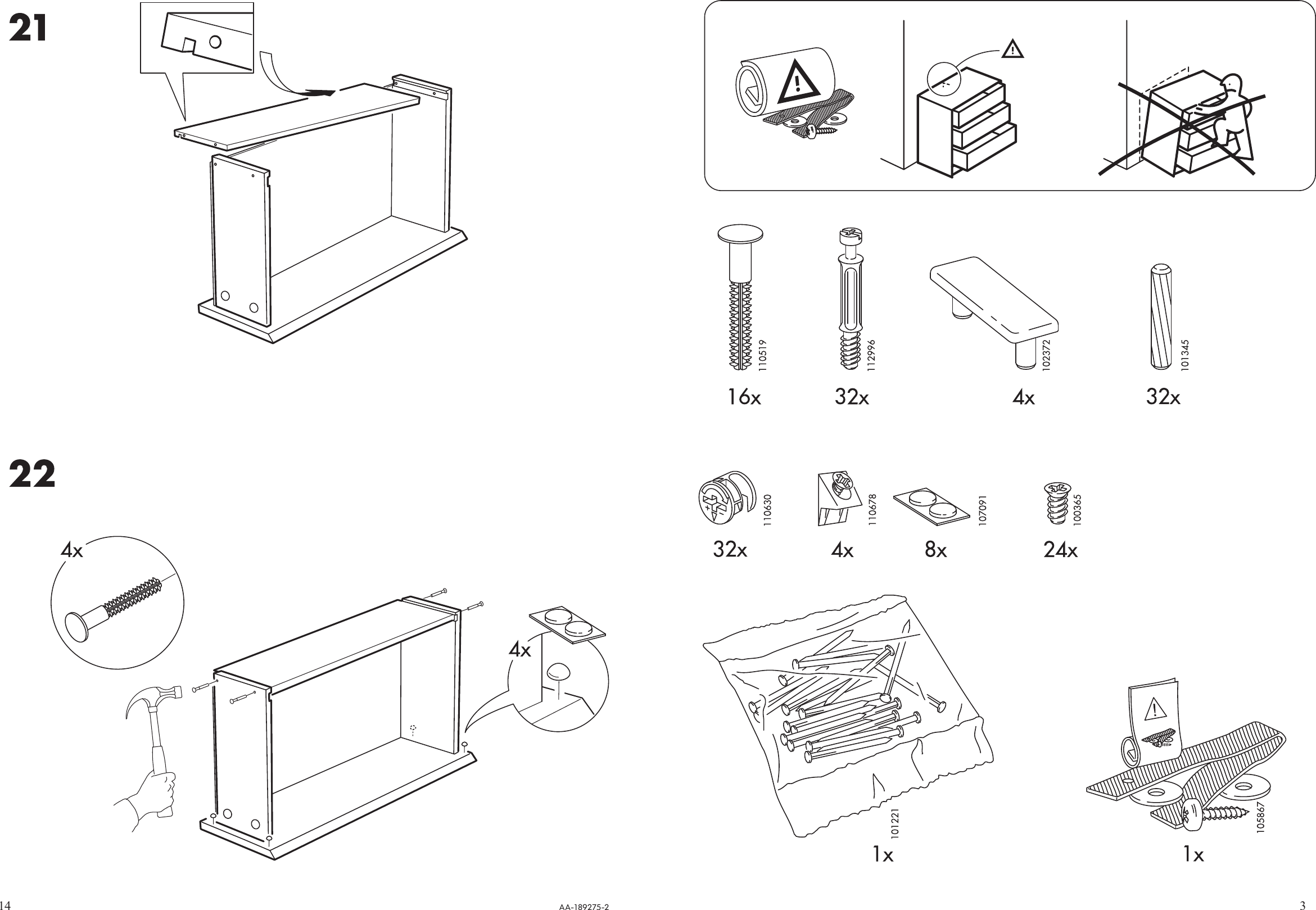 Page 3 of 8 - Ikea Ikea-Malm-Chest-W-4Drawers-32X40-Assembly-Instruction
