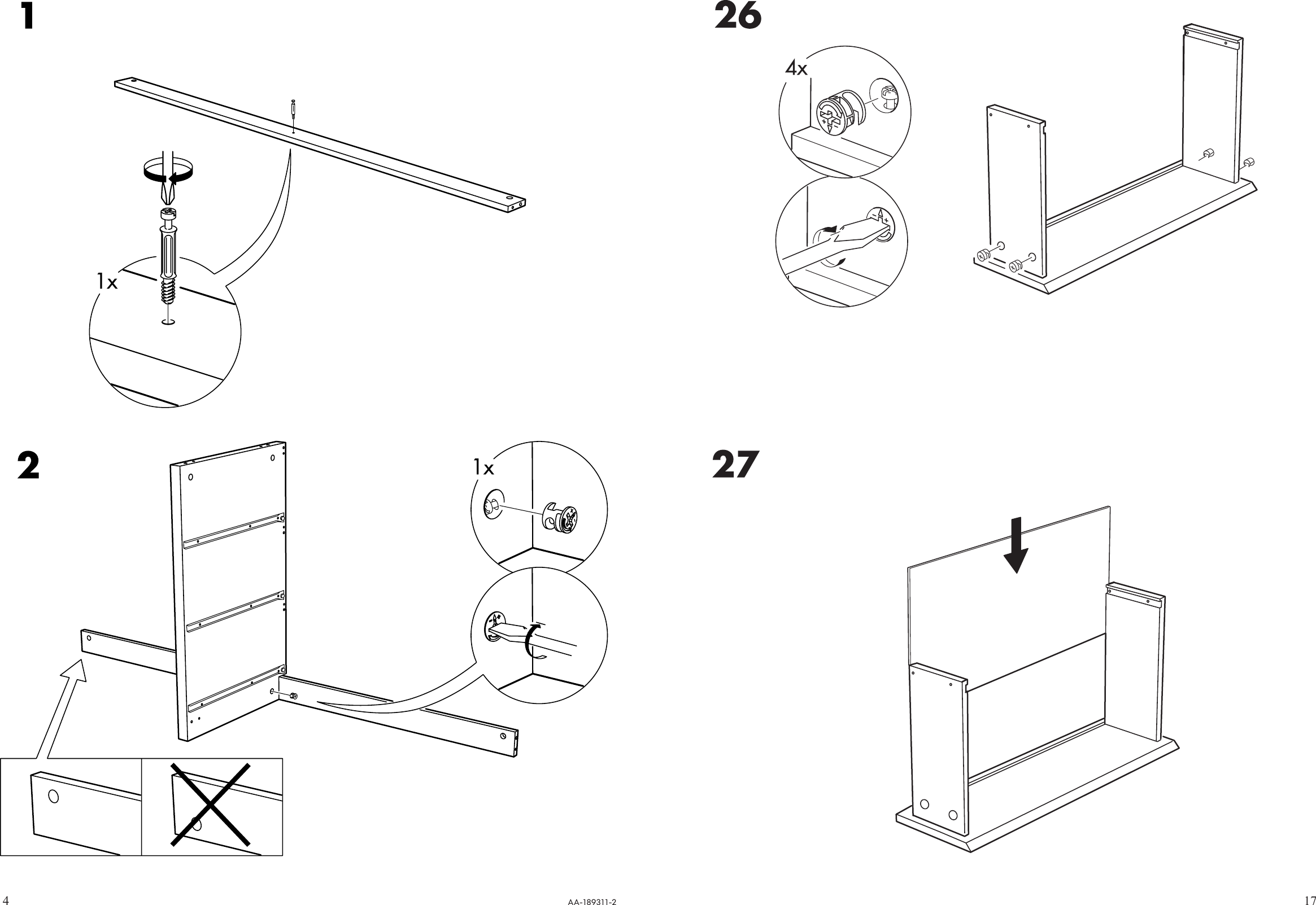 Page 4 of 10 - Ikea Ikea-Malm-Double-Chest-W-6Drawers-63X31-Assembly-Instruction