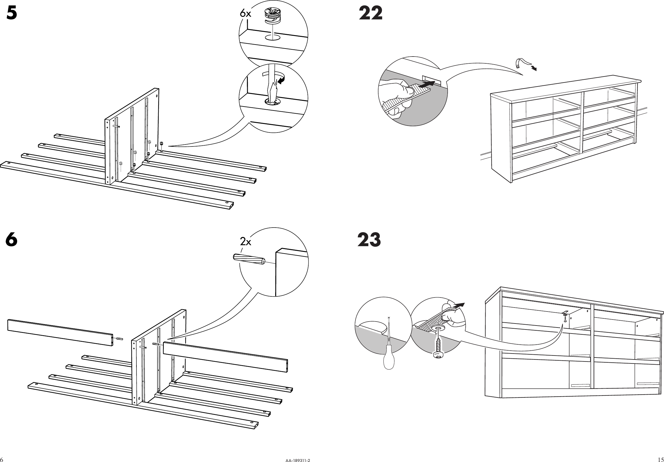 Page 6 of 10 - Ikea Ikea-Malm-Double-Chest-W-6Drawers-63X31-Assembly-Instruction