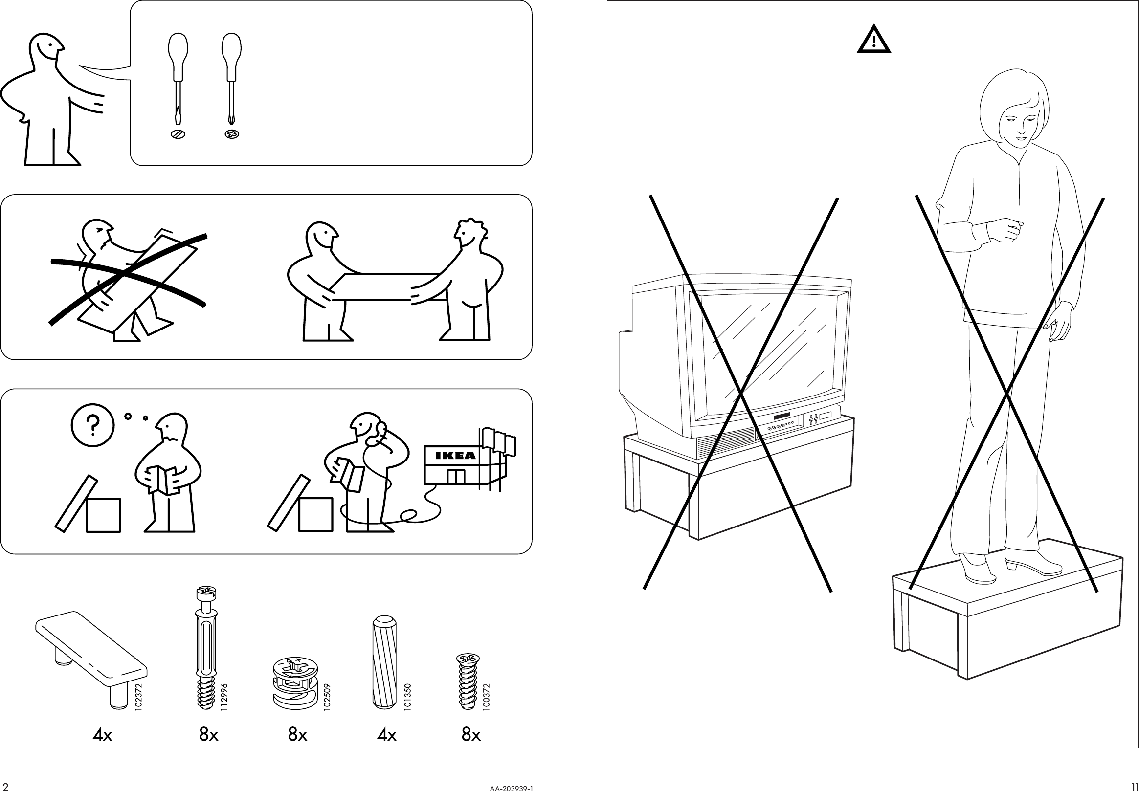 Ikea Malm Storage Unit 33x12 Assembly Instruction
