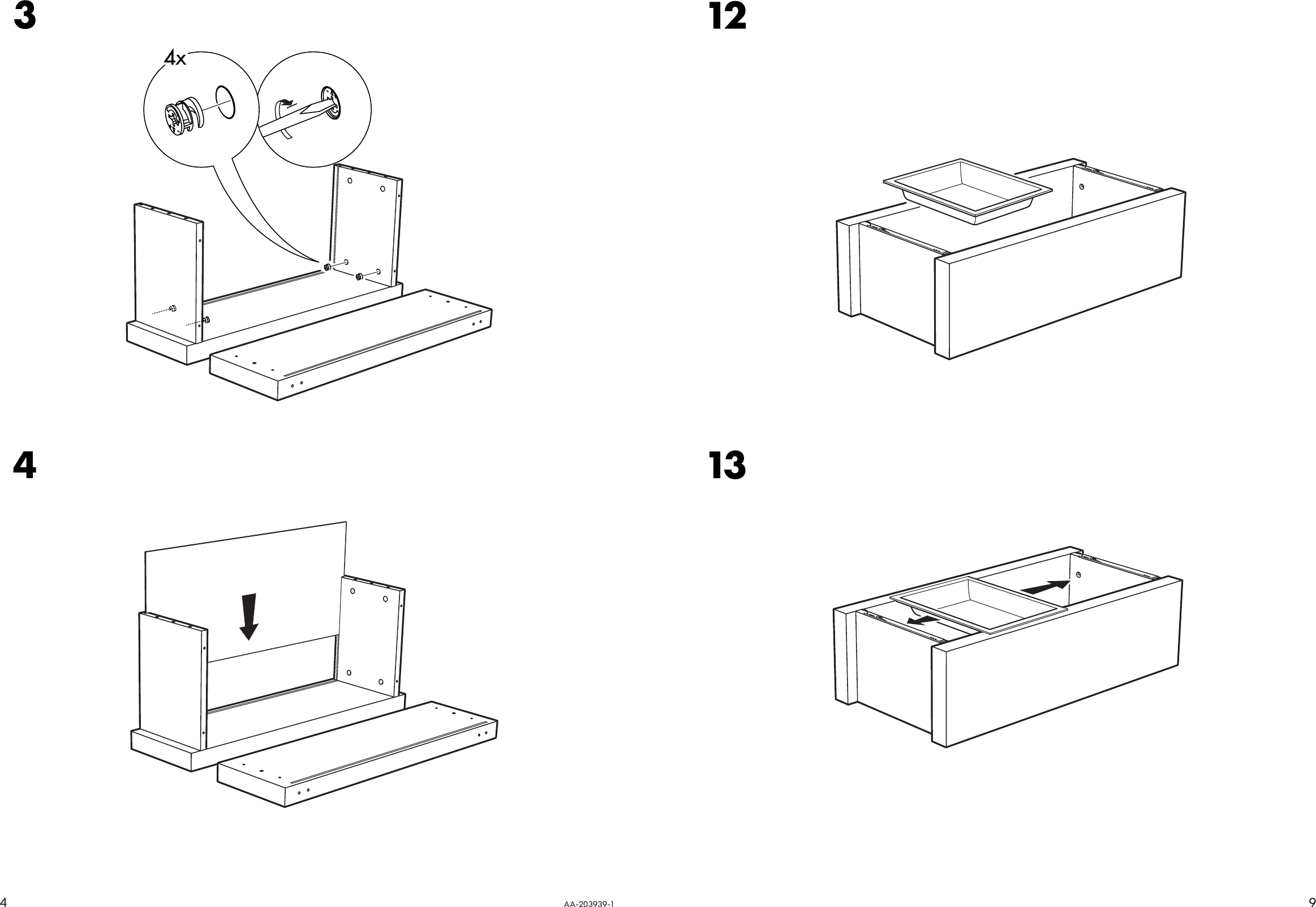 Ikea Malm Storage Unit 33X12 Assembly Instruction