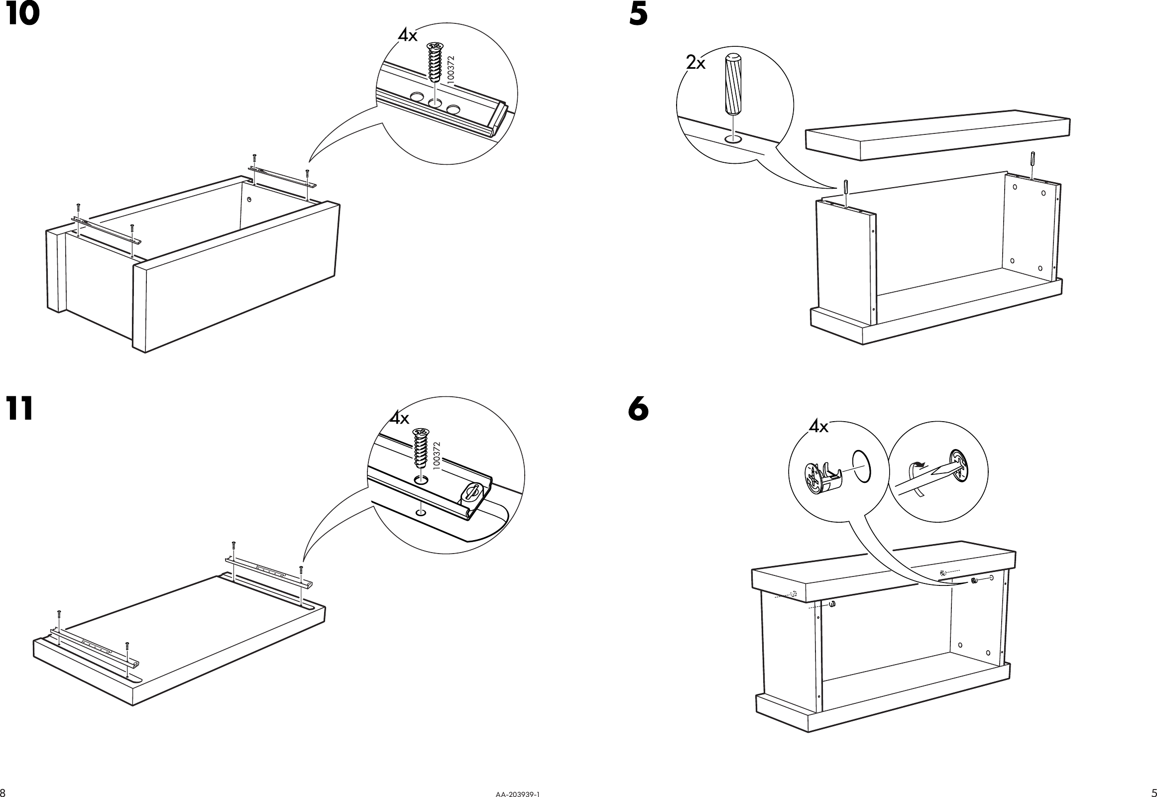 Ikea Malm Storage Unit 33X12 Assembly Instruction