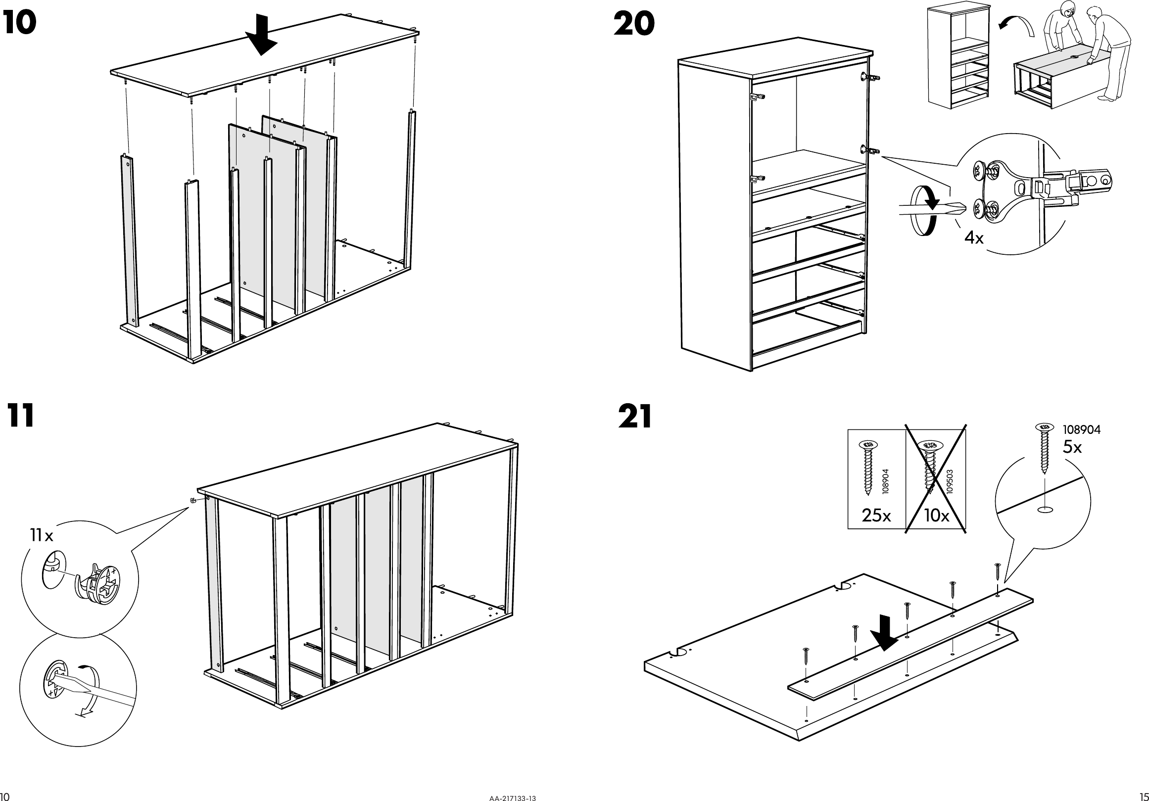 Page 10 of 12 - Ikea Ikea-Malm-Tv-Storage-Unit-37X65-Assembly-Instruction