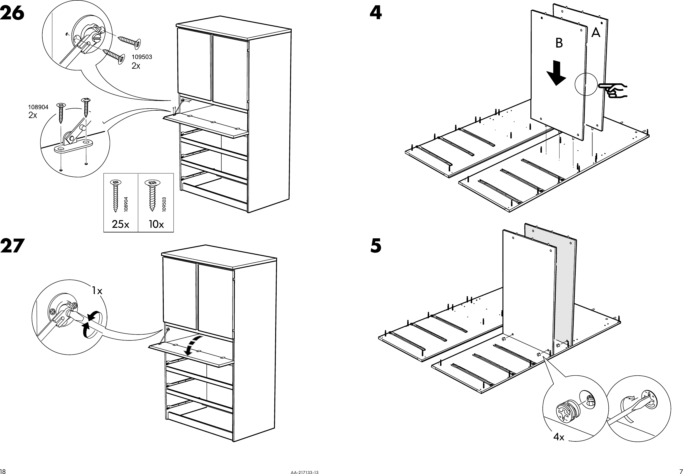 Page 7 of 12 - Ikea Ikea-Malm-Tv-Storage-Unit-37X65-Assembly-Instruction