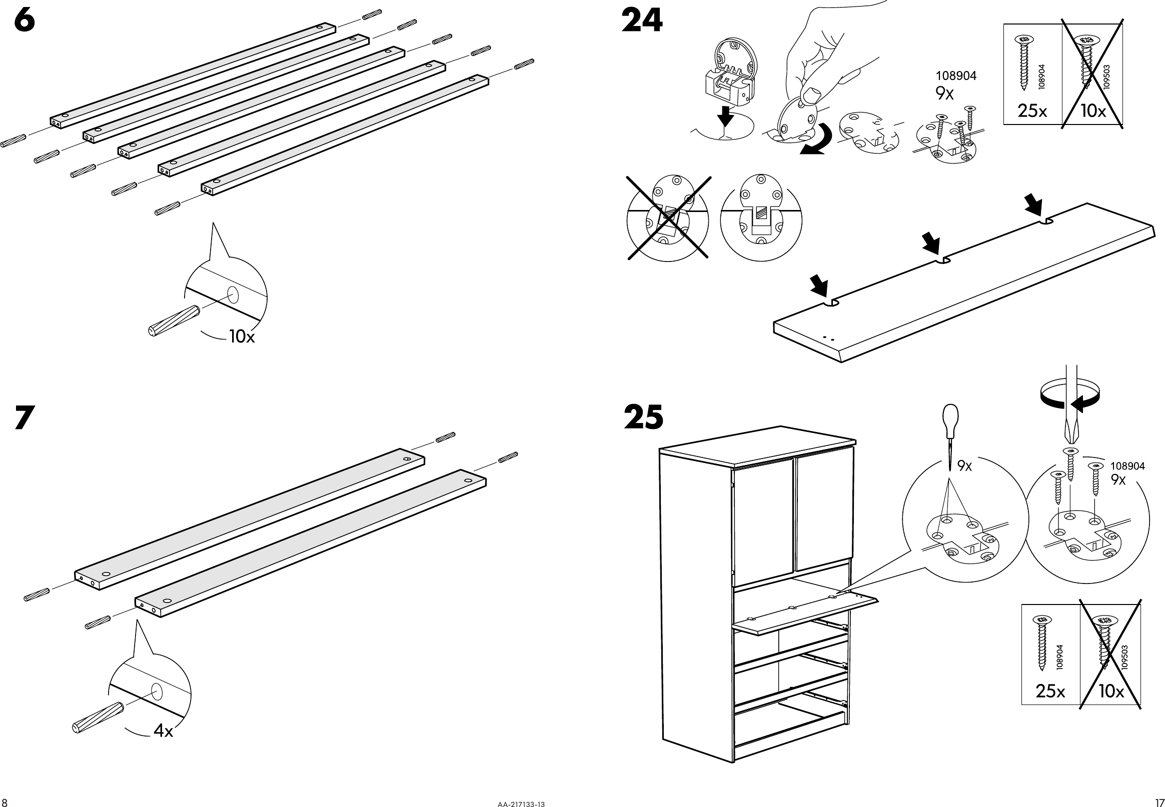 Page 8 of 12 - Ikea Ikea-Malm-Tv-Storage-Unit-37X65-Assembly-Instruction