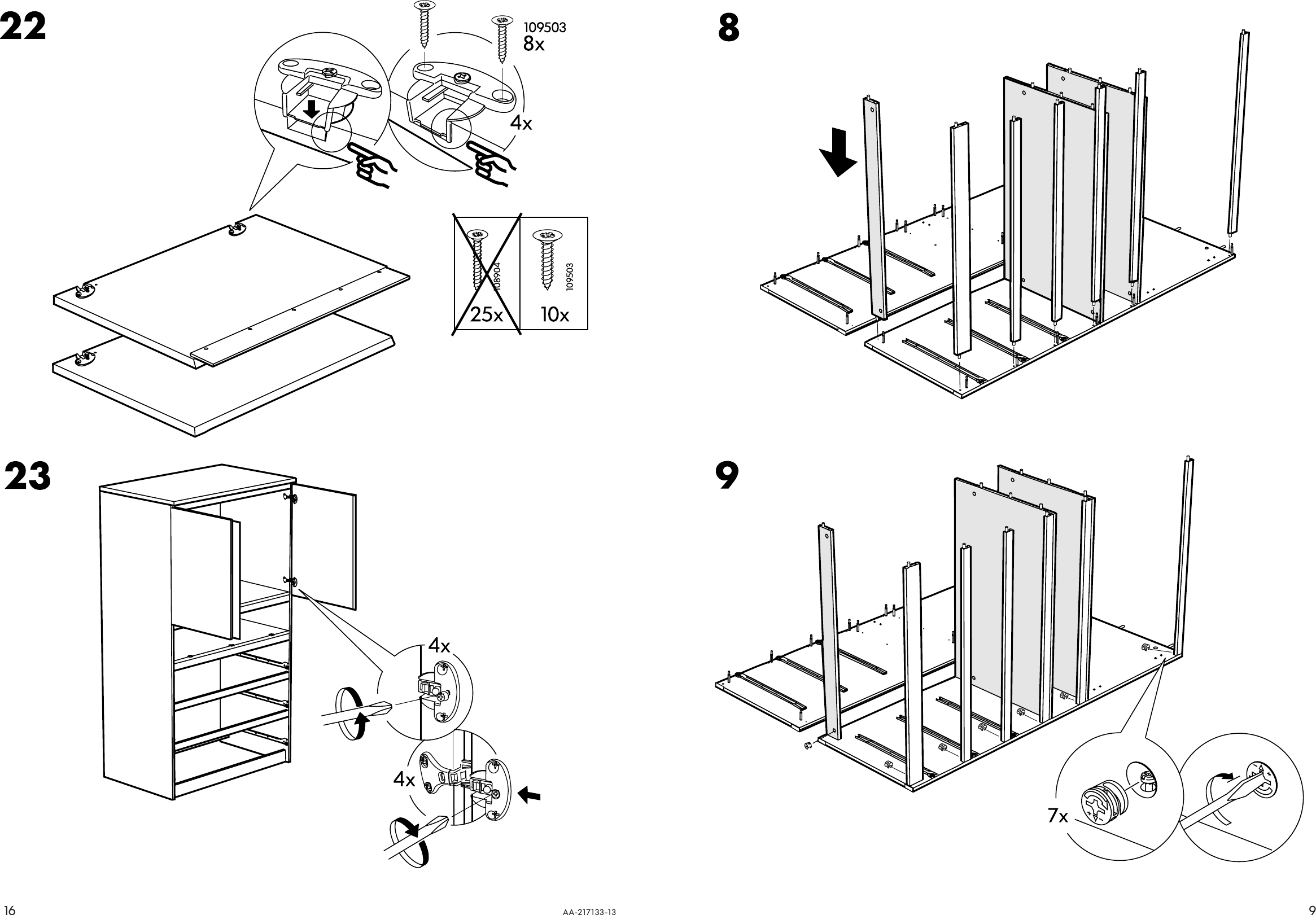 Page 9 of 12 - Ikea Ikea-Malm-Tv-Storage-Unit-37X65-Assembly-Instruction