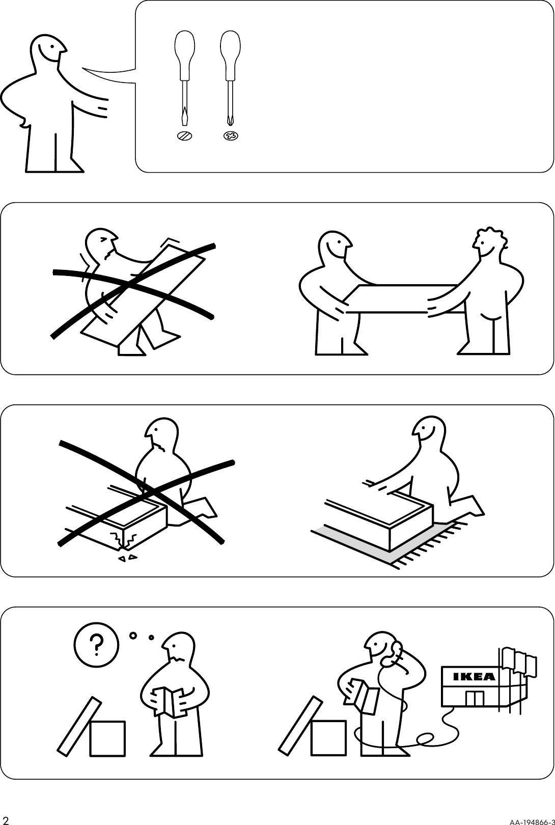 Page 2 of 12 - Ikea Ikea-Mammut-Bed-Frame-27-1-2X63-Assembly-Instruction