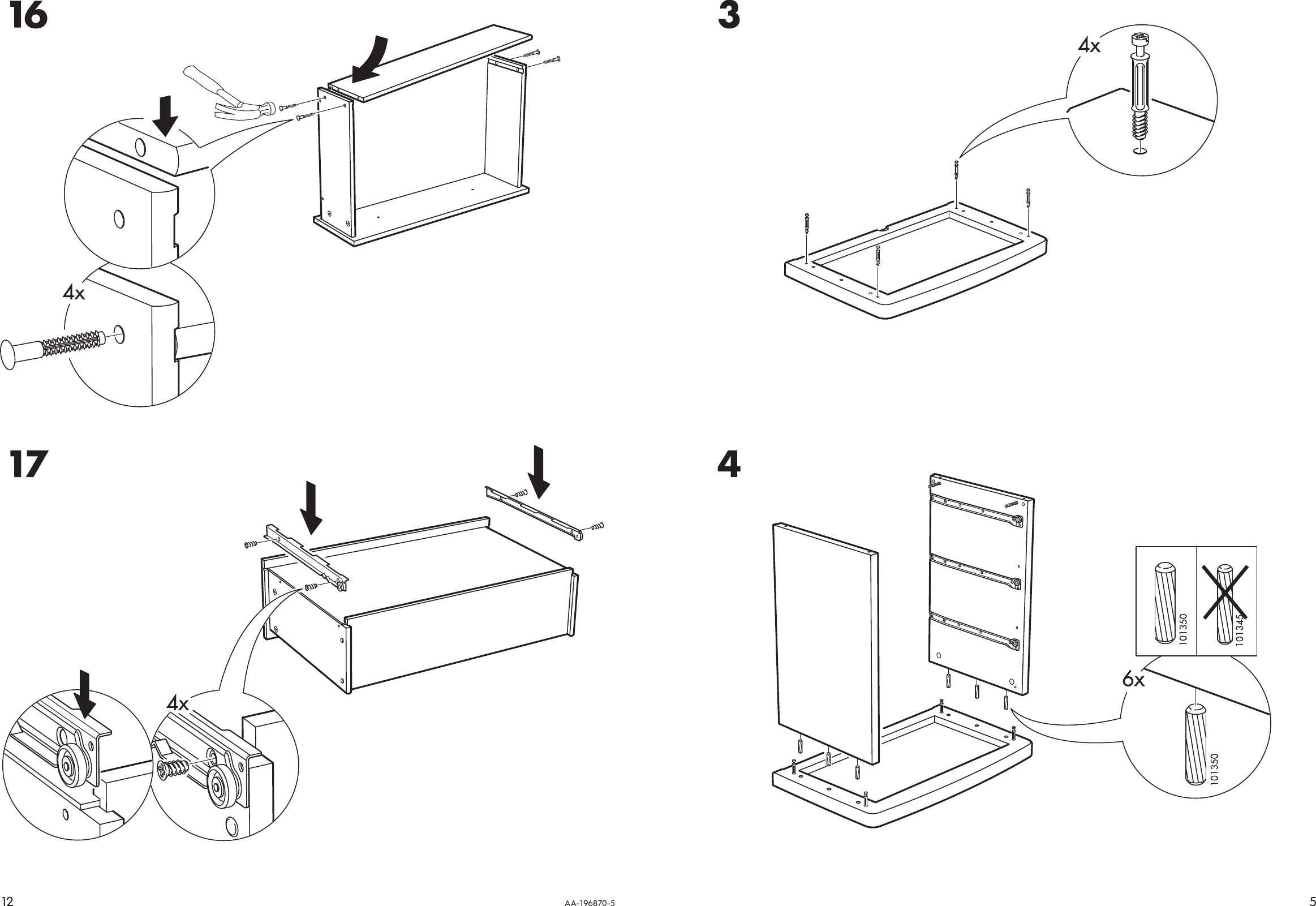 Page 5 of 8 - Ikea Ikea-Mammut-Chest-W-3Drawers-Assembly-Instruction