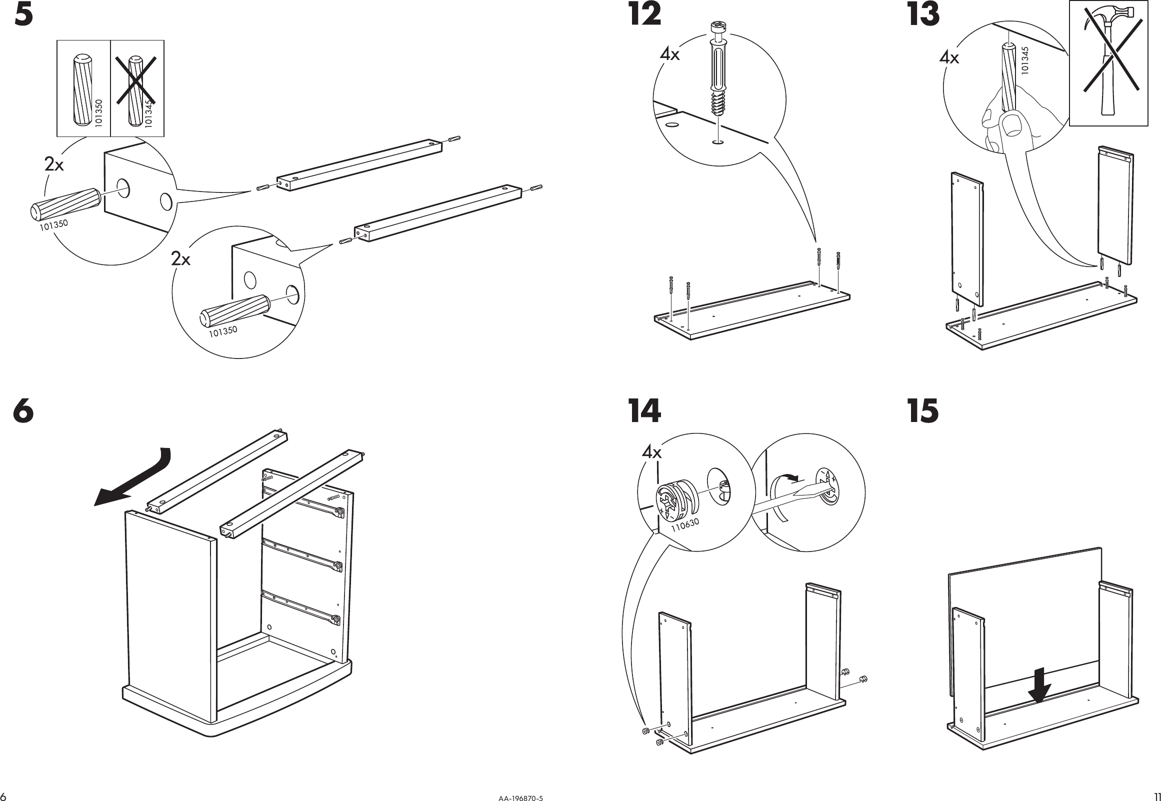 Page 6 of 8 - Ikea Ikea-Mammut-Chest-W-3Drawers-Assembly-Instruction