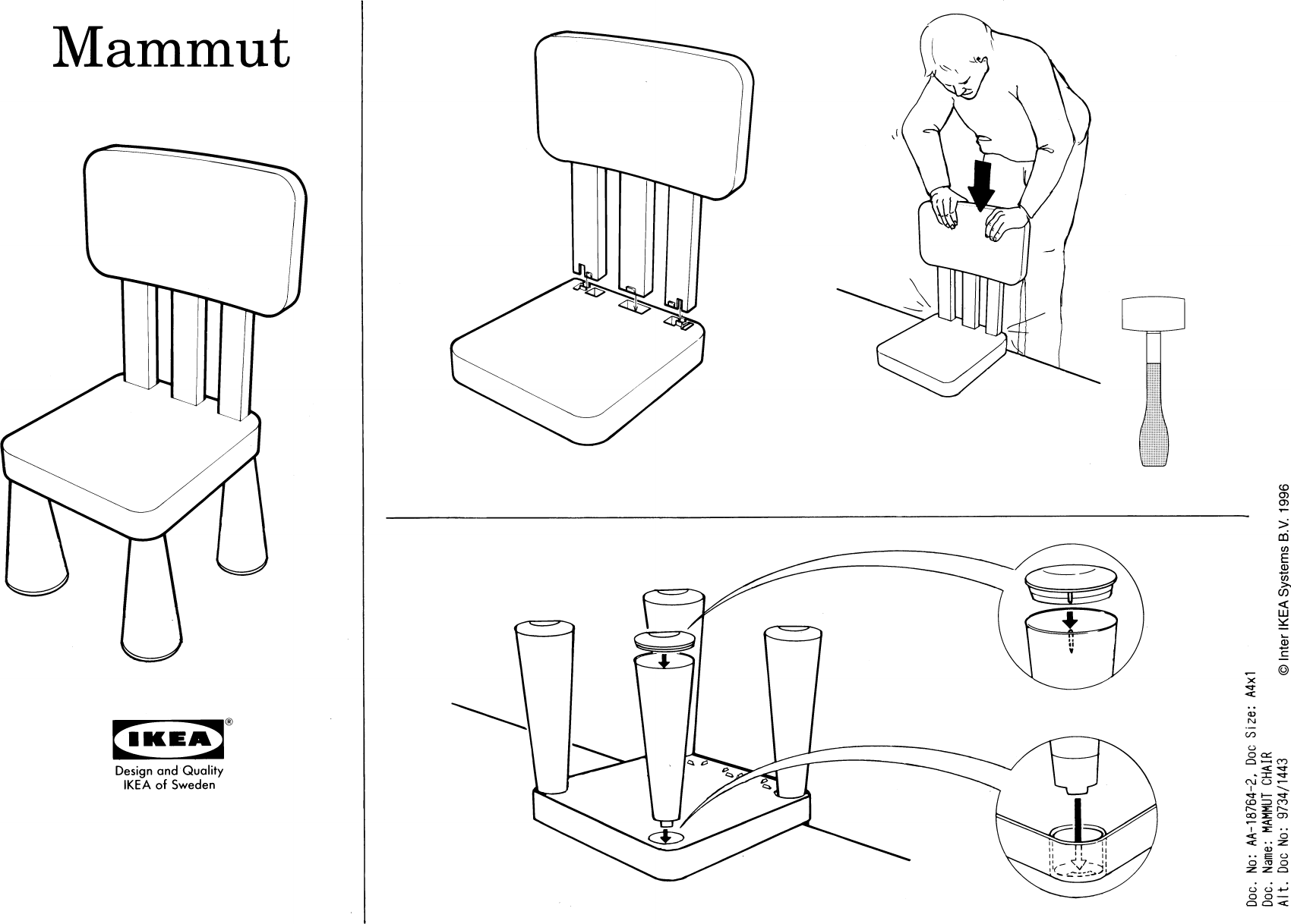 Ikea Mammut Child Chair Assembly Instruction