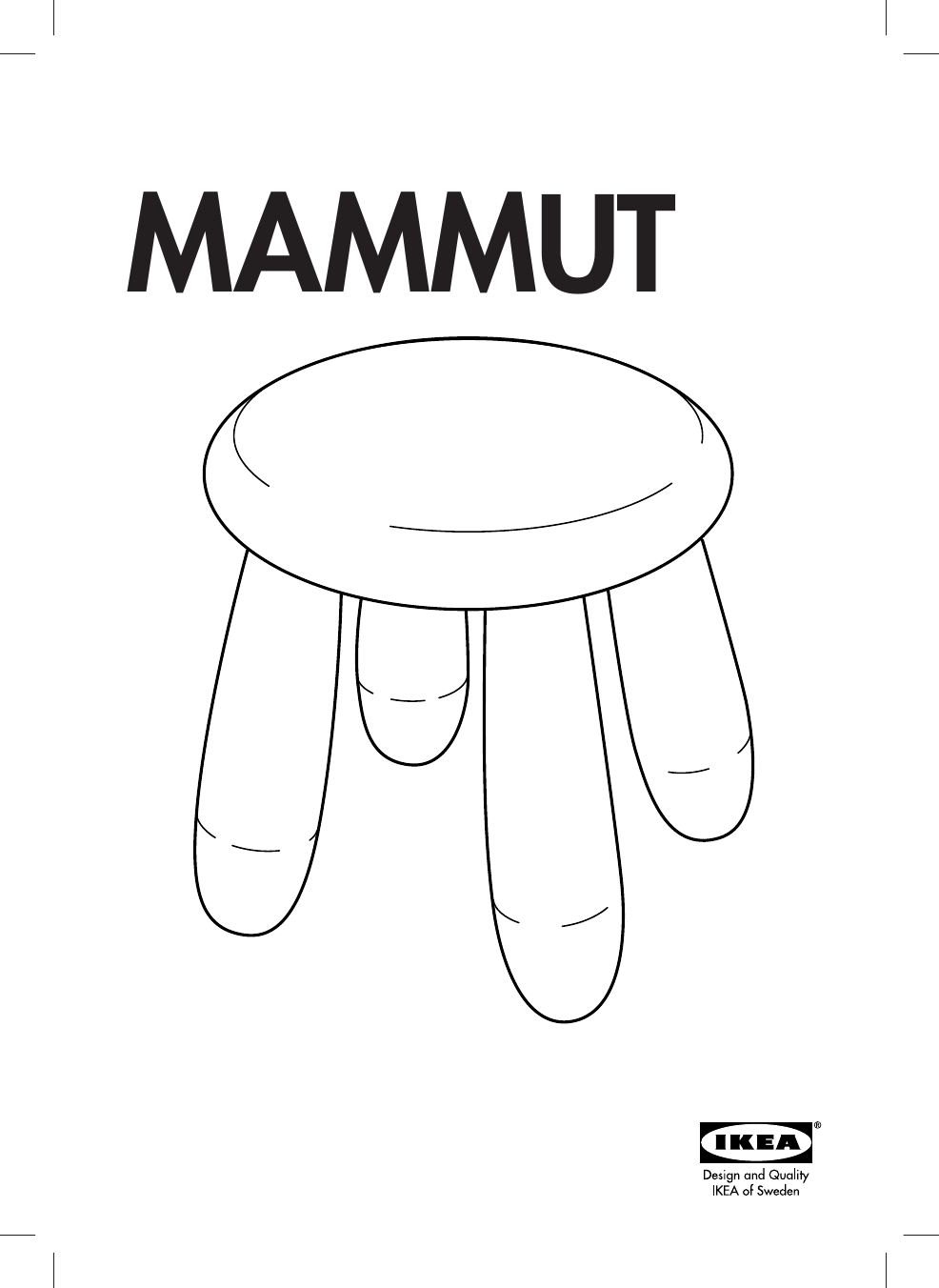 Page 1 of 2 - Ikea Ikea-Mammut-Child-Stool-Assembly-Instruction Mammut Barnpall