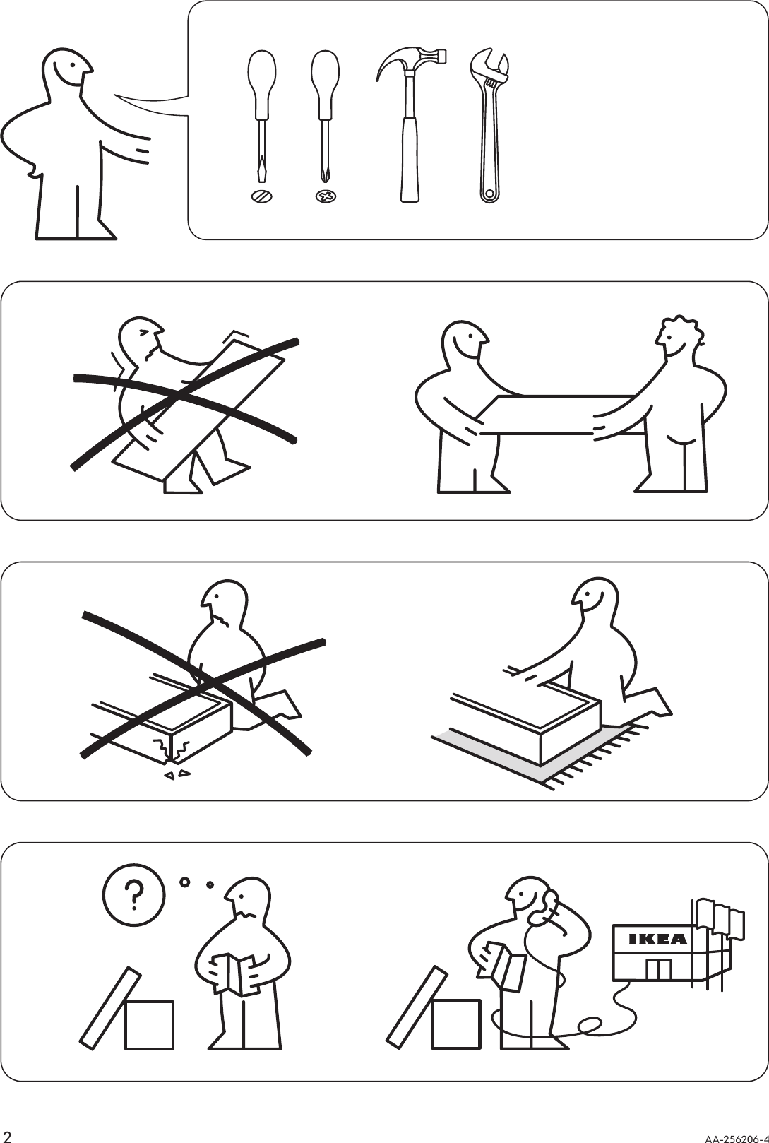 Page 2 of 12 - Ikea Ikea-Mandal-Bed-Frame-Full-Double-Assembly-Instruction