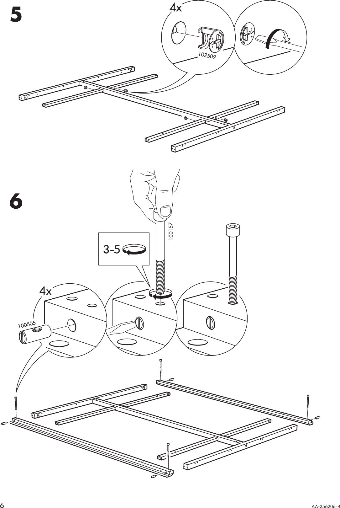 Page 6 of 12 - Ikea Ikea-Mandal-Bed-Frame-Full-Double-Assembly-Instruction
