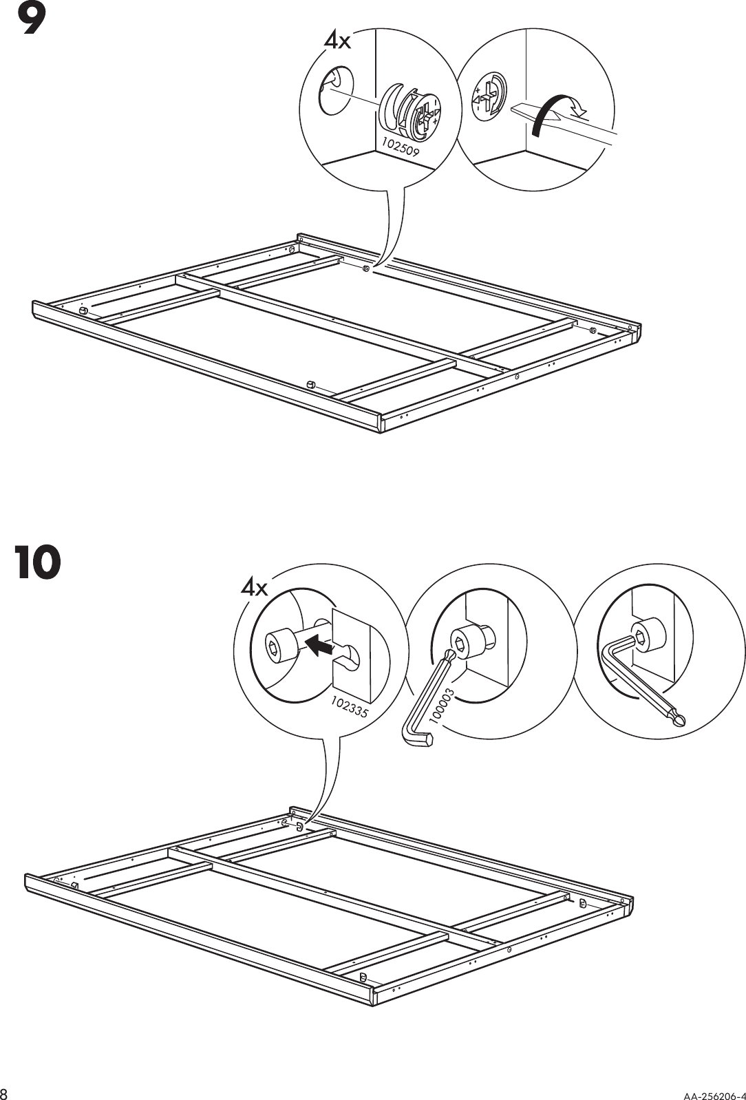 Page 8 of 12 - Ikea Ikea-Mandal-Bed-Frame-Full-Double-Assembly-Instruction
