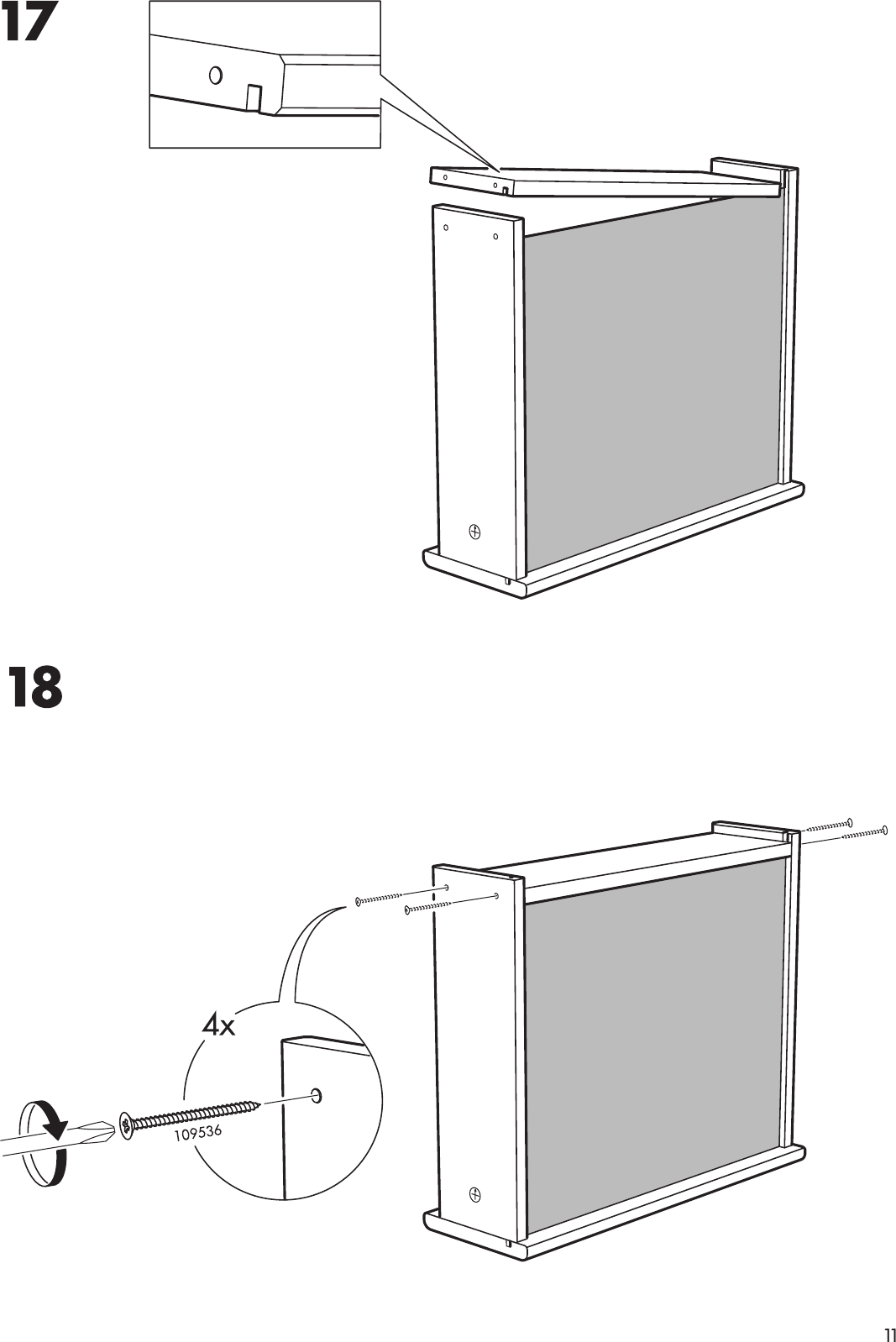 Page 11 of 12 - Ikea Ikea-Mandal-Bedside-Table-18X19-Assembly-Instruction