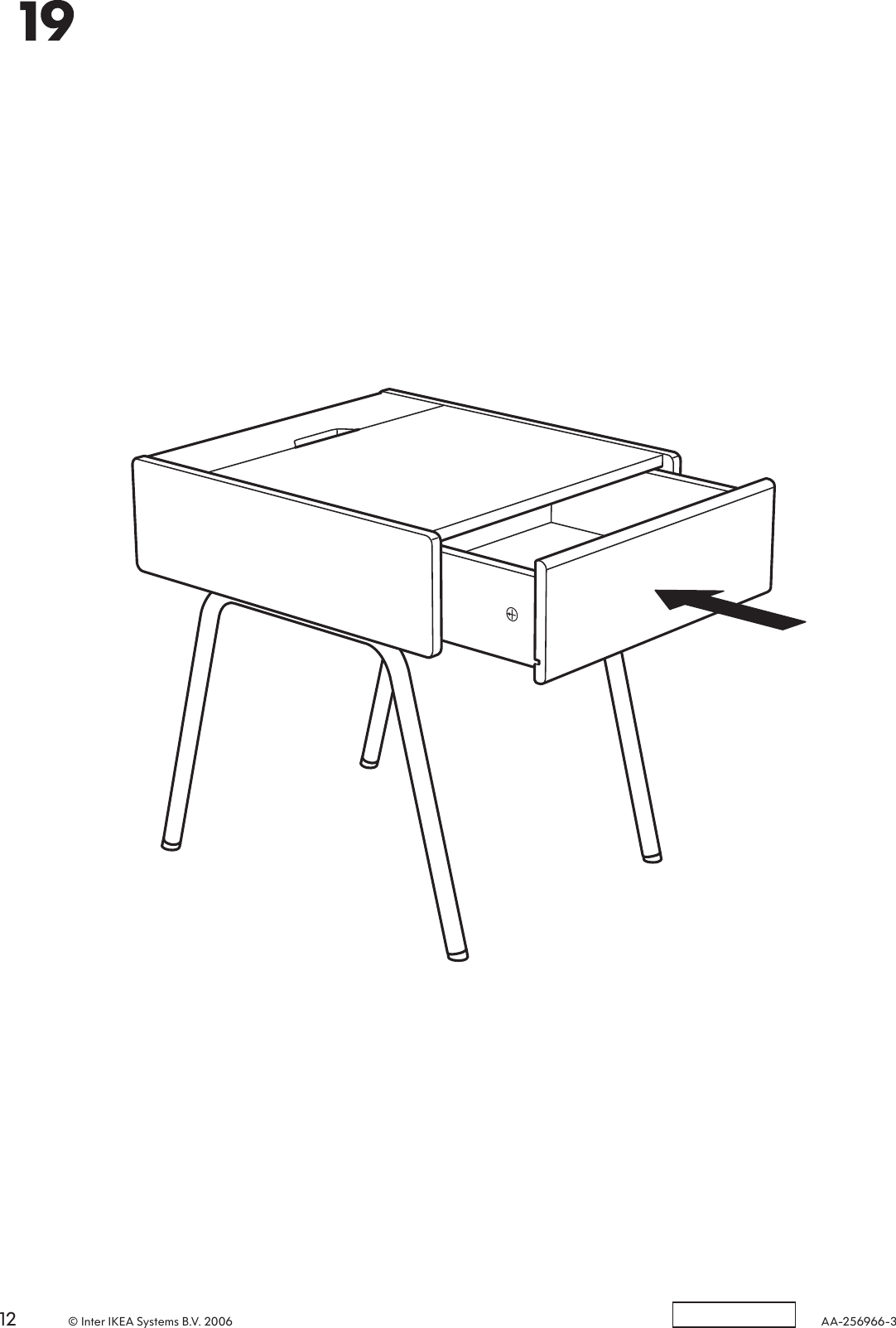 Page 12 of 12 - Ikea Ikea-Mandal-Bedside-Table-18X19-Assembly-Instruction