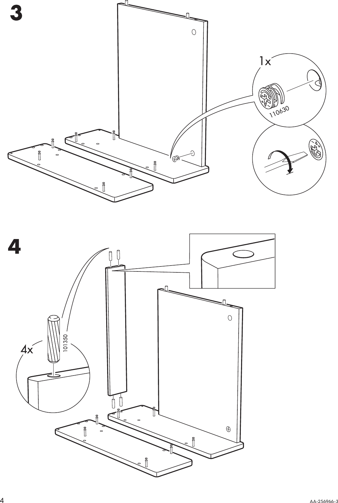 Page 4 of 12 - Ikea Ikea-Mandal-Bedside-Table-18X19-Assembly-Instruction