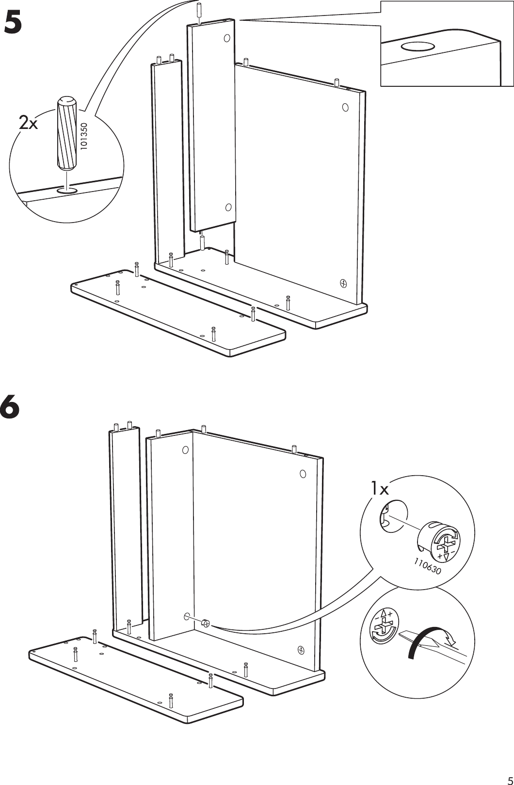 Page 5 of 12 - Ikea Ikea-Mandal-Bedside-Table-18X19-Assembly-Instruction
