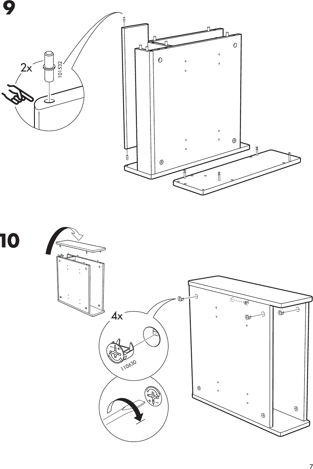 Page 7 of 12 - Ikea Ikea-Mandal-Bedside-Table-18X19-Assembly-Instruction