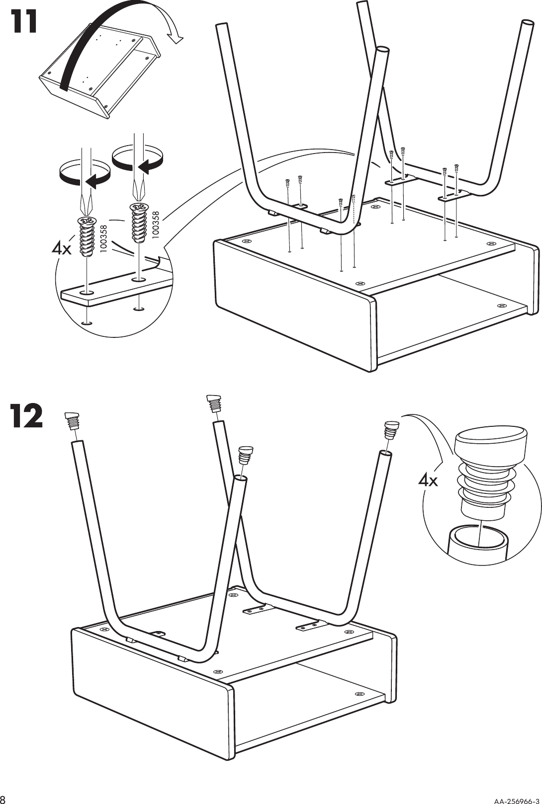 Page 8 of 12 - Ikea Ikea-Mandal-Bedside-Table-18X19-Assembly-Instruction