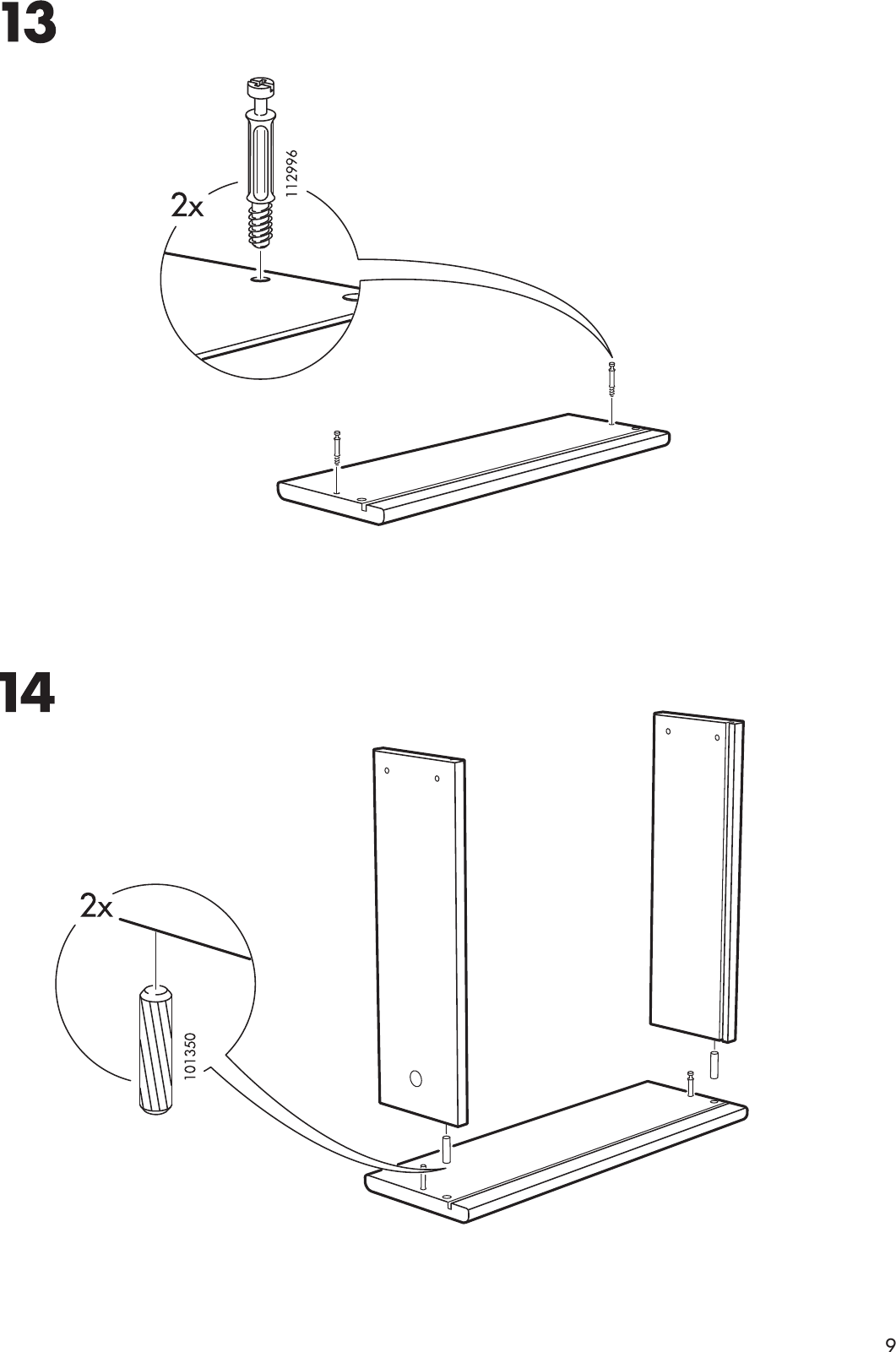 Page 9 of 12 - Ikea Ikea-Mandal-Bedside-Table-18X19-Assembly-Instruction