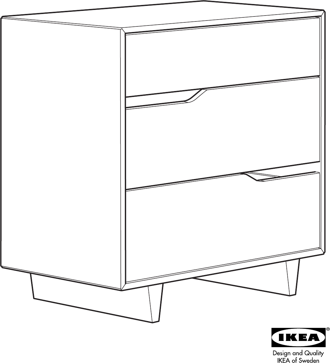 Ikea Mandal Chest W 3drawers 31x31 Assembly Instruction