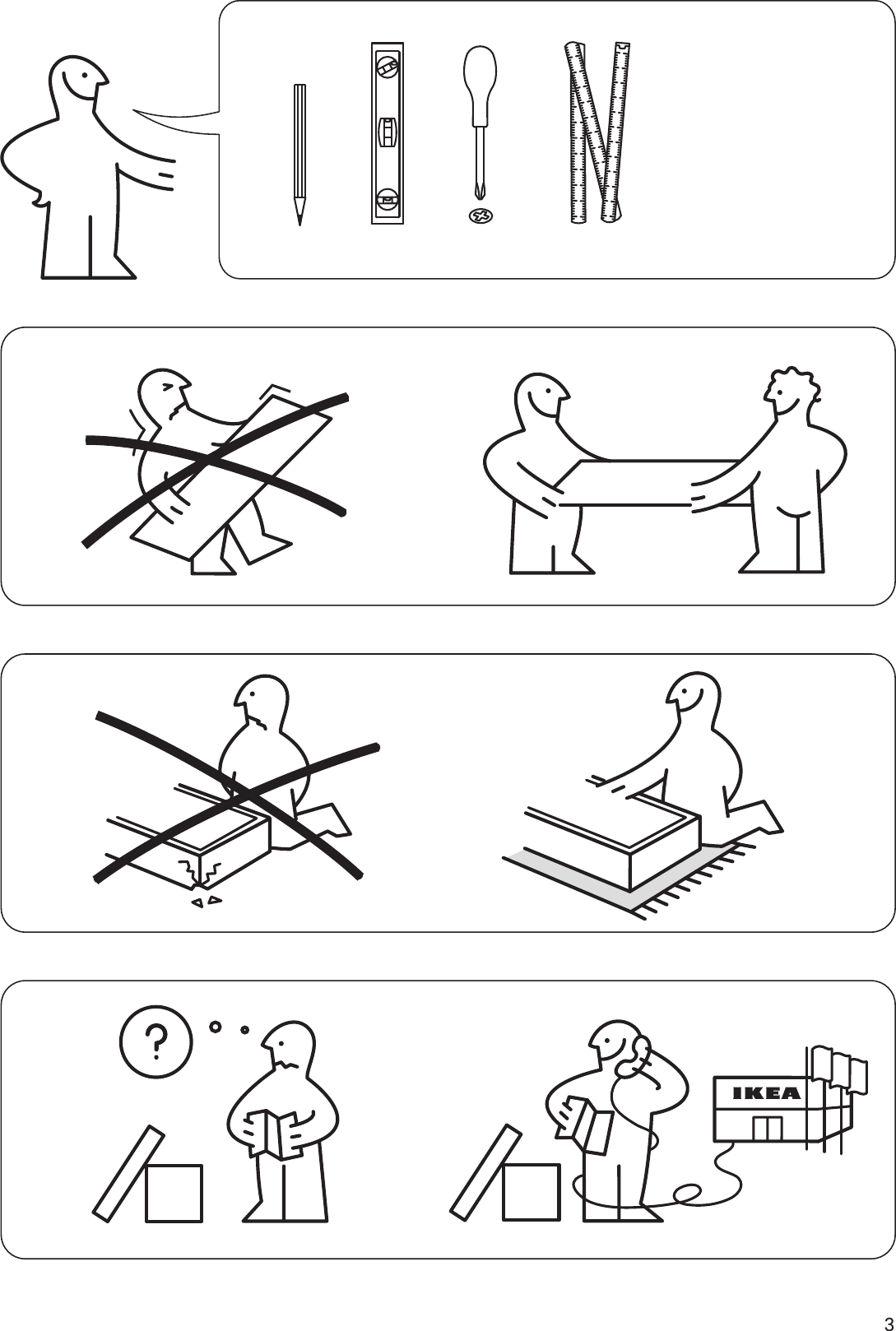 Page 3 of 8 - Ikea Ikea-Mandal-Headboard-94-1-2-Assembly-Instruction