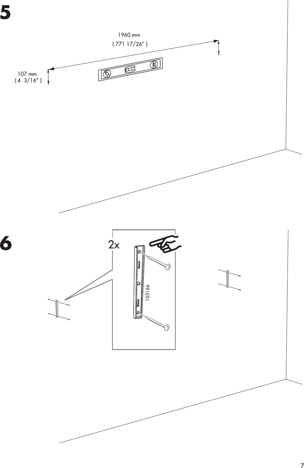 Page 7 of 8 - Ikea Ikea-Mandal-Headboard-94-1-2-Assembly-Instruction