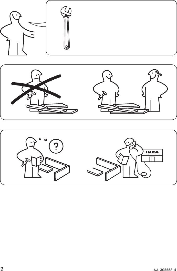 Page 2 of 8 - Ikea Ikea-Manger-Leg-Assembly-Instruction