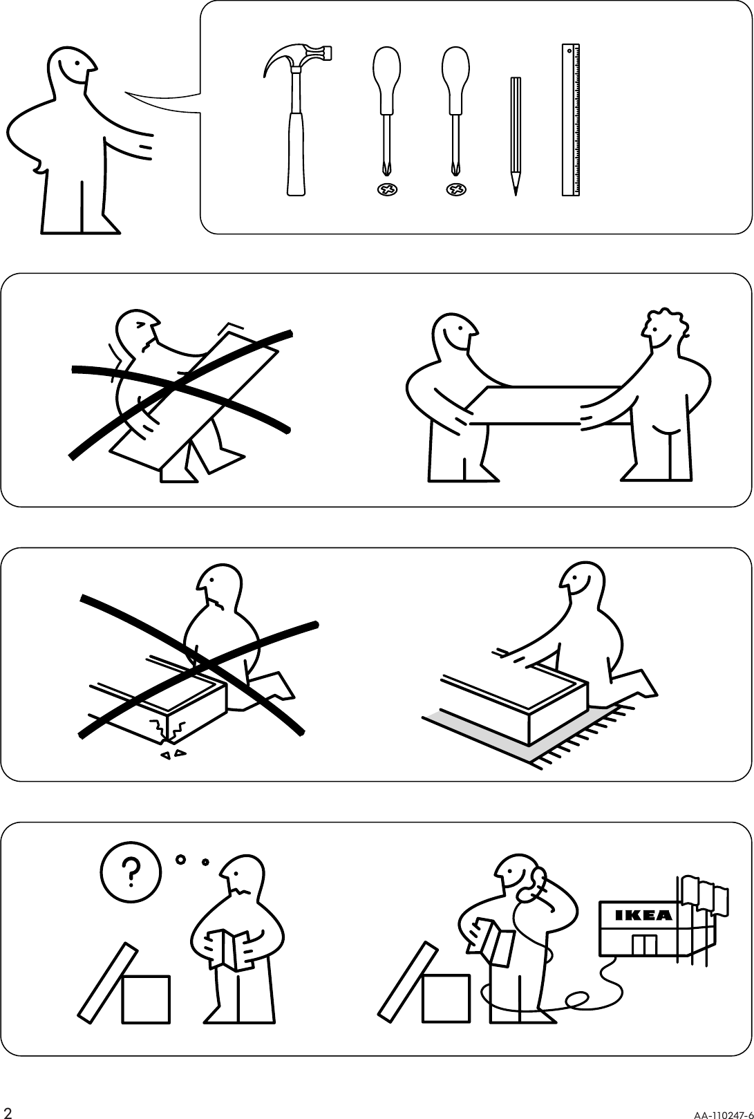 Page 2 of 8 - Ikea Ikea-Markar-Bookcase-35X75-5-8-Assembly-Instruction