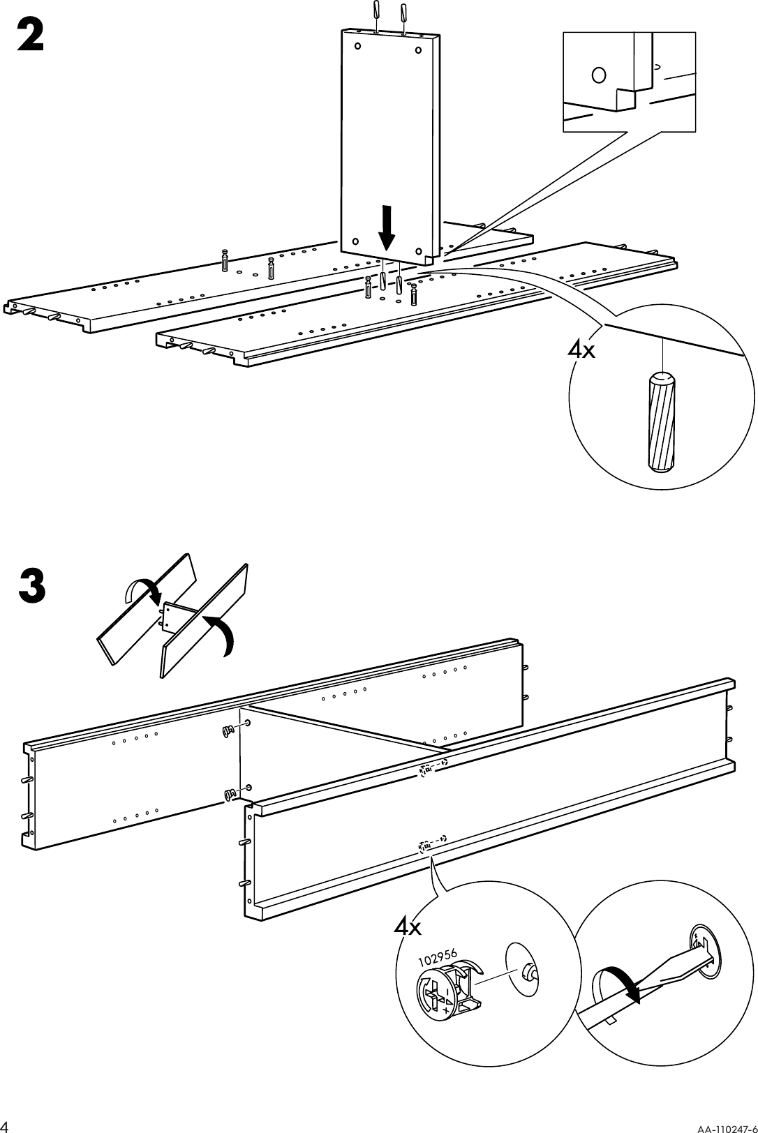 Page 4 of 8 - Ikea Ikea-Markar-Bookcase-35X75-5-8-Assembly-Instruction