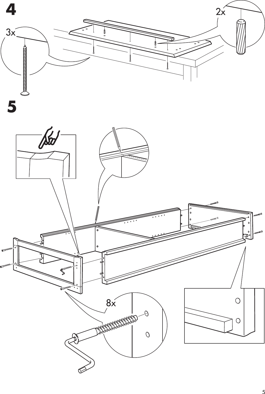 Page 5 of 8 - Ikea Ikea-Markar-Bookcase-35X75-5-8-Assembly-Instruction